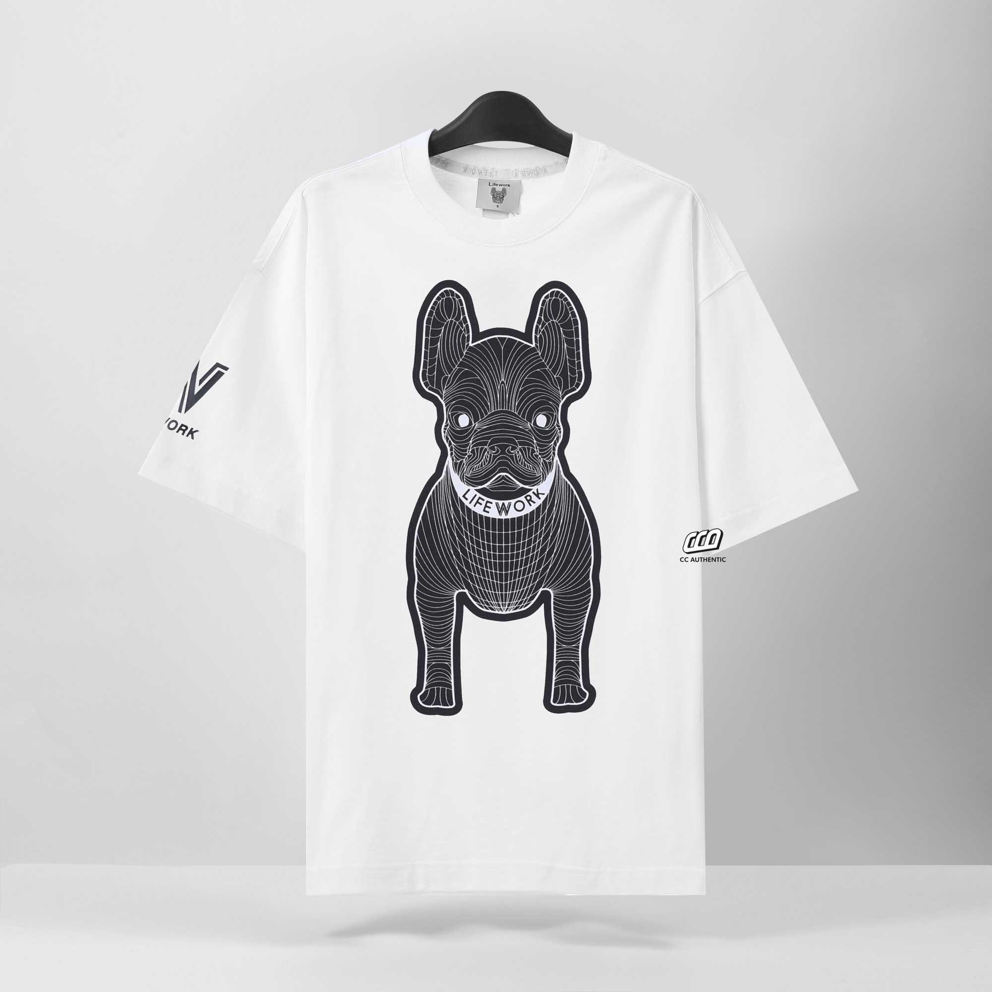 LIFEWORK SIKET RACKET T-SHIRT - WHITE