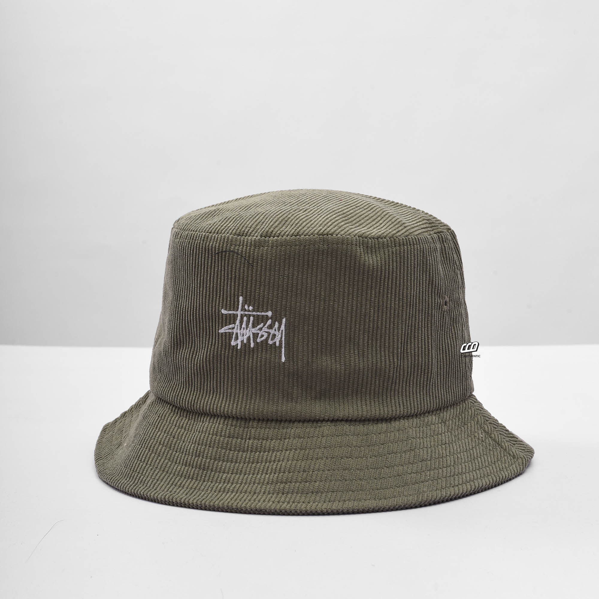 STUSSY GRAFFITI CORD BUCKET HAT - FLORA GREEN