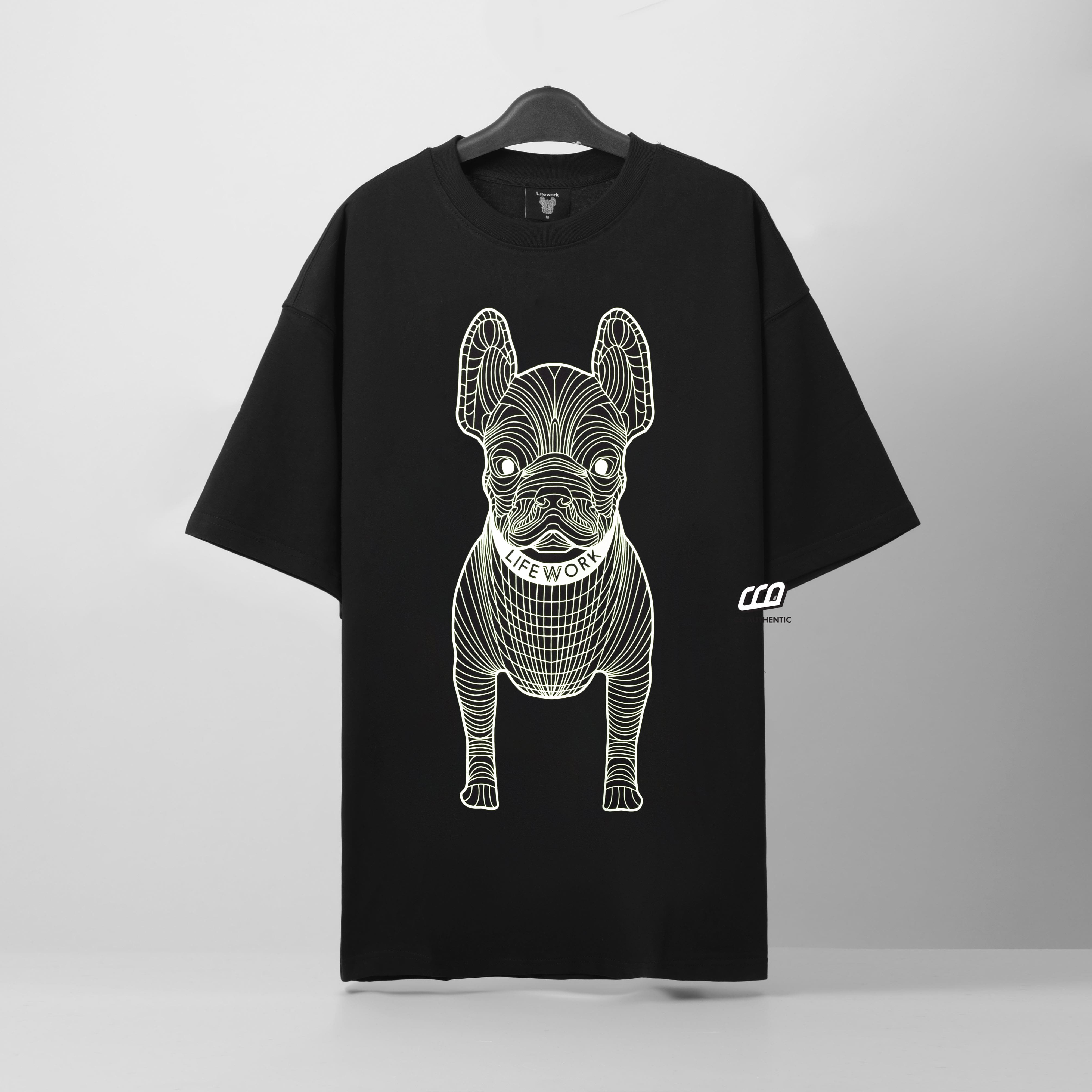 LIFEWORK BIG LADOG T-SHIRT - BLACK/WHITE