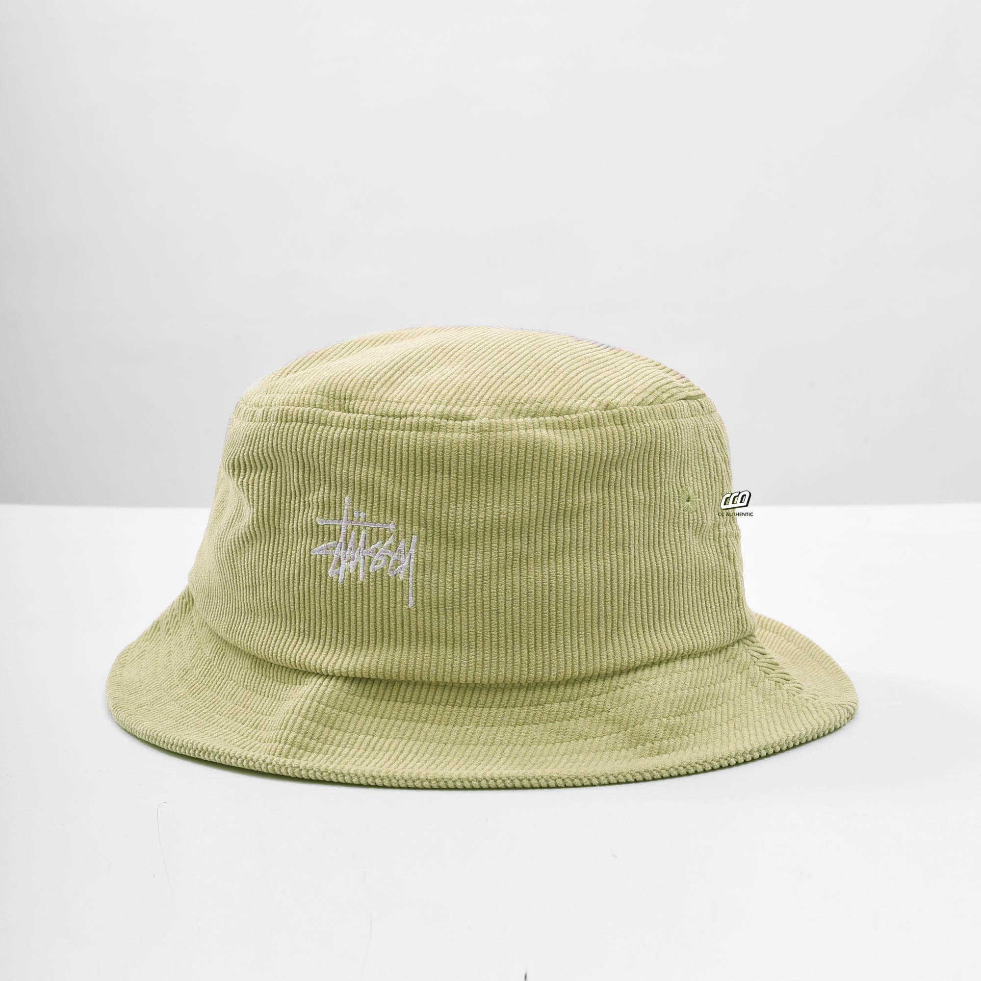 Stussy Graffiti Cord Bucket Hat - LIGHT MILITARY