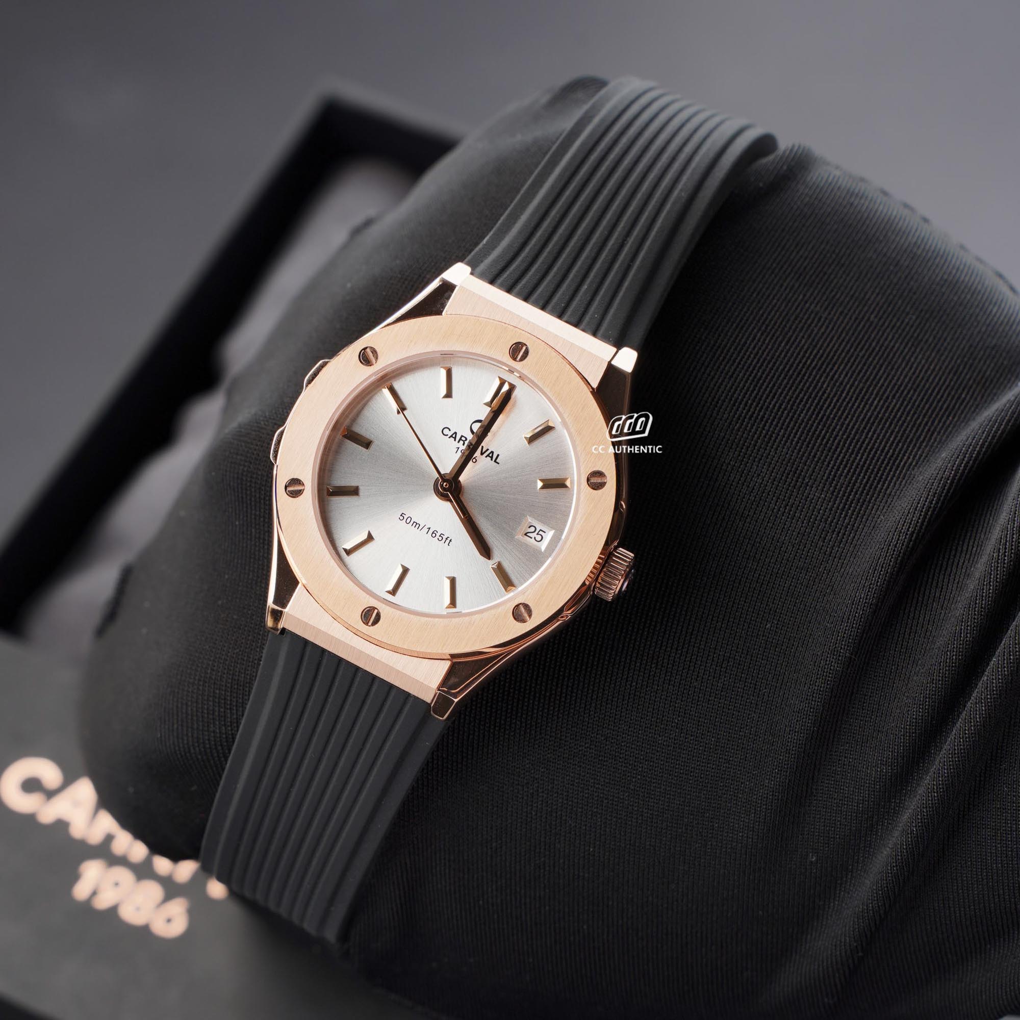 ĐỒNG HỒ NỮ CARNIVAL 8168L VH DCS T QUAZT 34MM