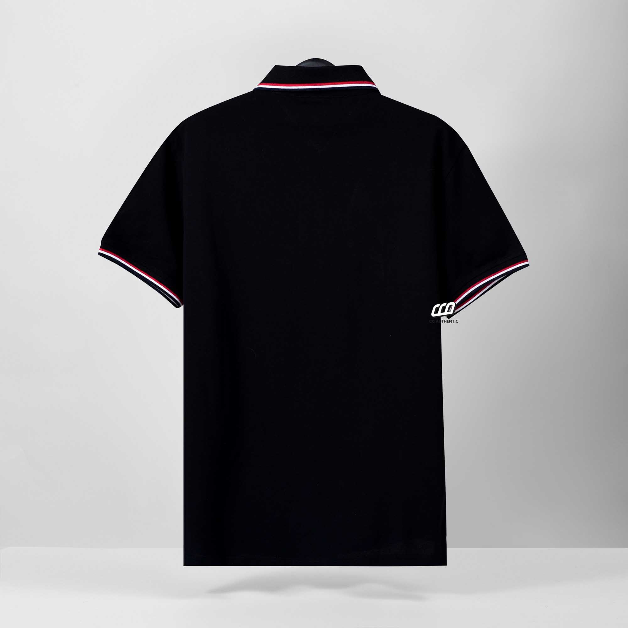 TOMMY HILFIGER PREMIUM PIQUE POLO SHIRT - BLACK