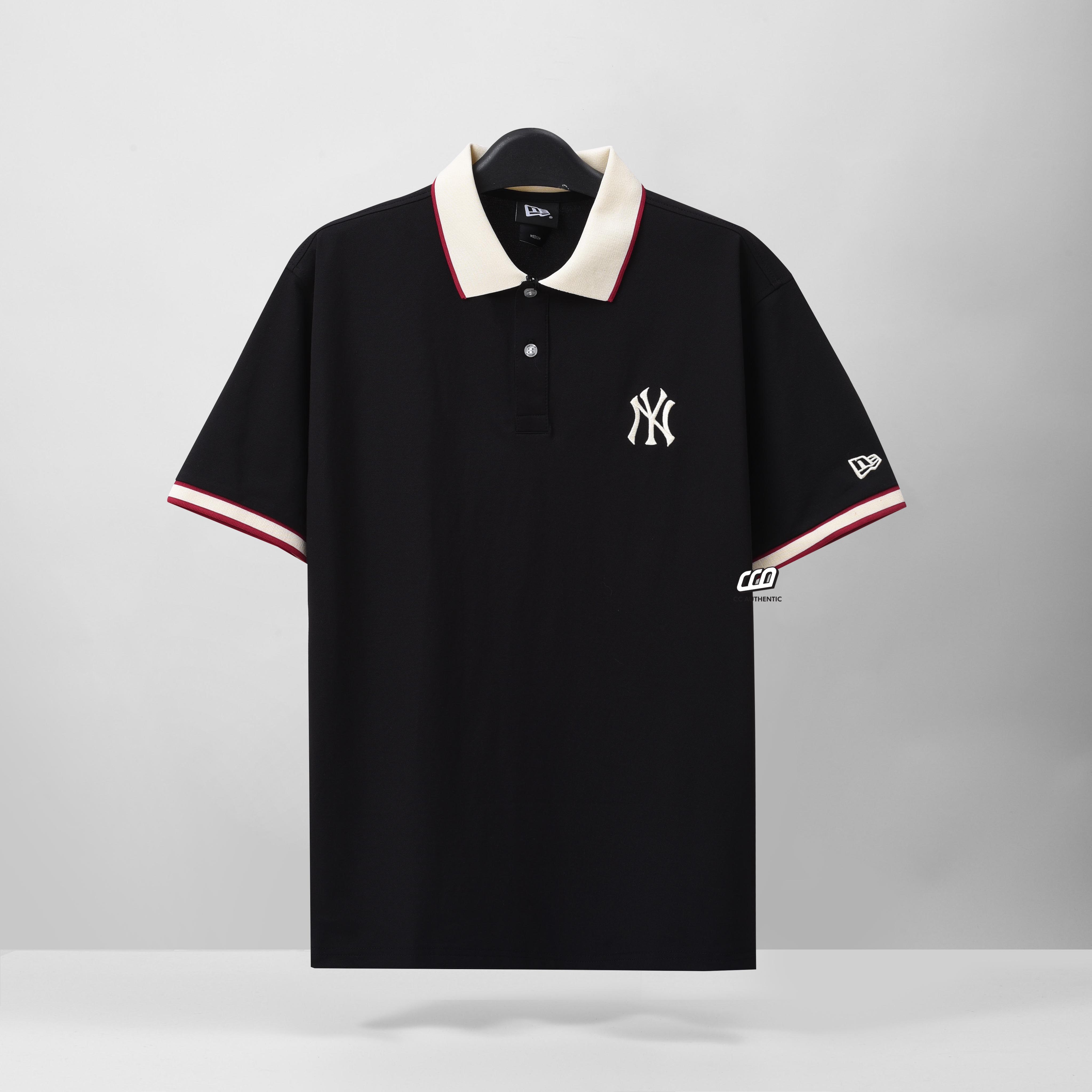 NEW ERA BSNY LOGO POLO SHIRT - BLACK
