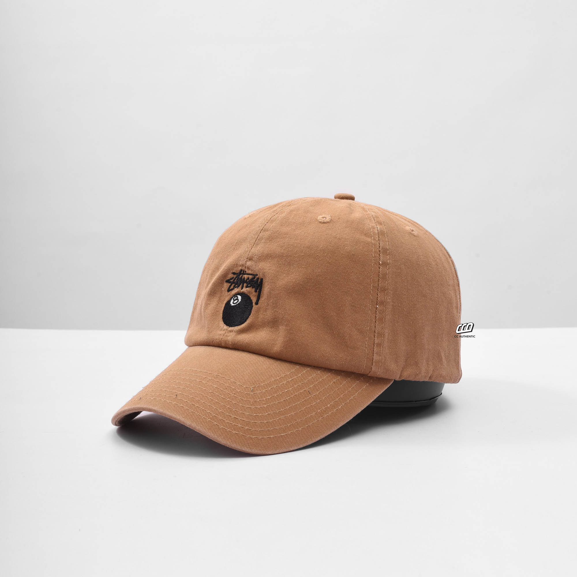 STUSSY STOCK 8BALL LOW PRO CAP - SAND