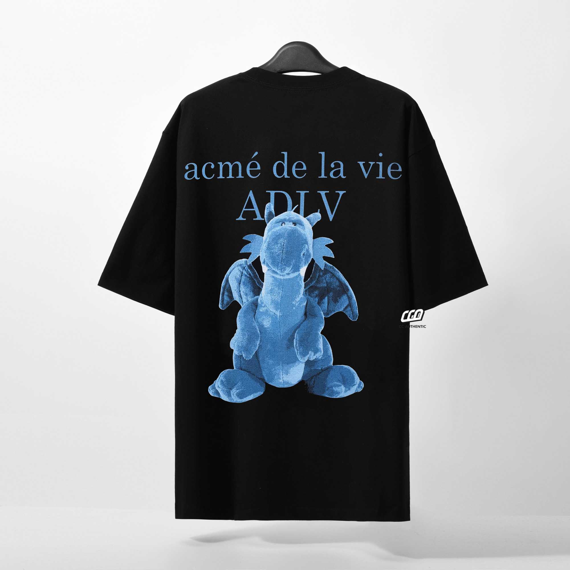 ADLV FUZZY DRAGON ARTWORK T-SHIRT - BLACK