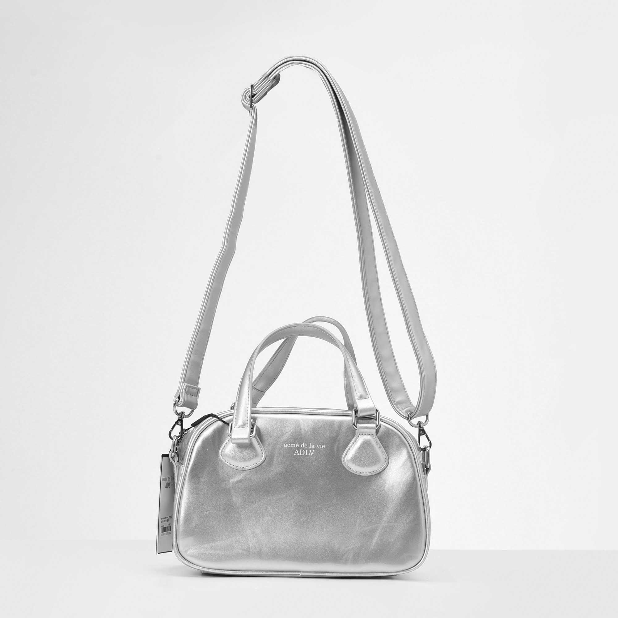 ADLV ENAMEL BOWLING BAG - SILVER