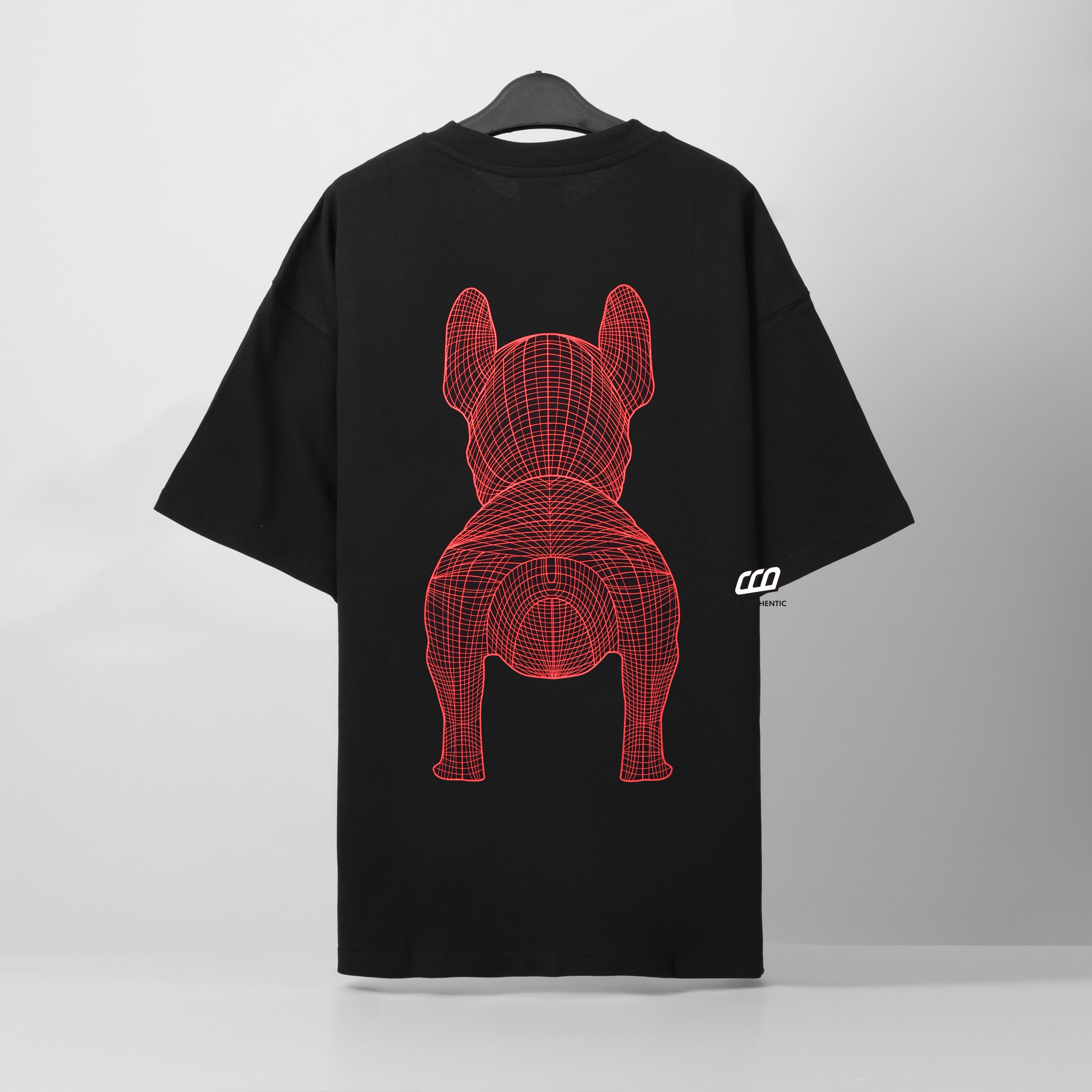 LIFEWORK BIG LADOG T-SHIRT - BLACK/RED