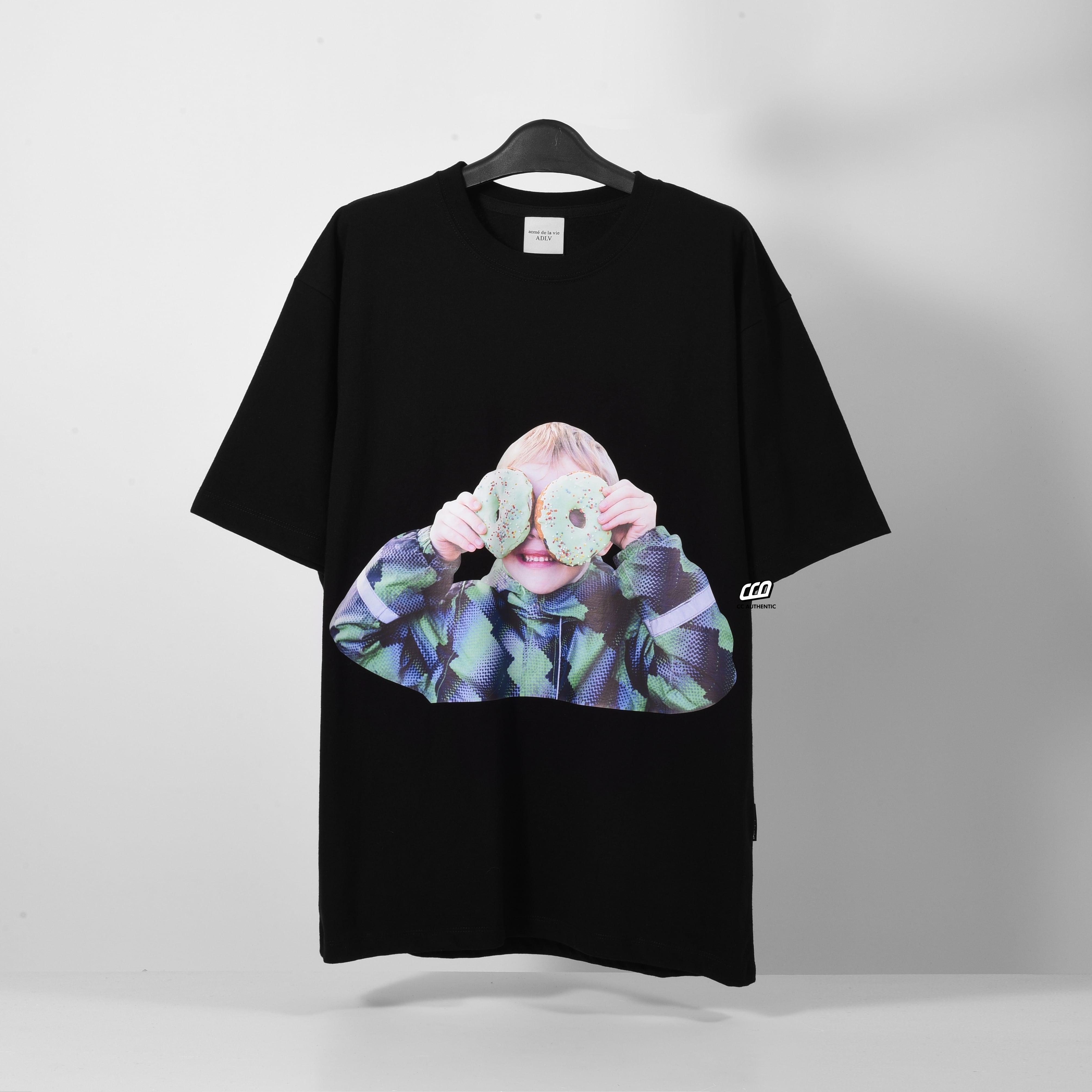 ADLV MINT DONUT T-SHIRT - BLACK
