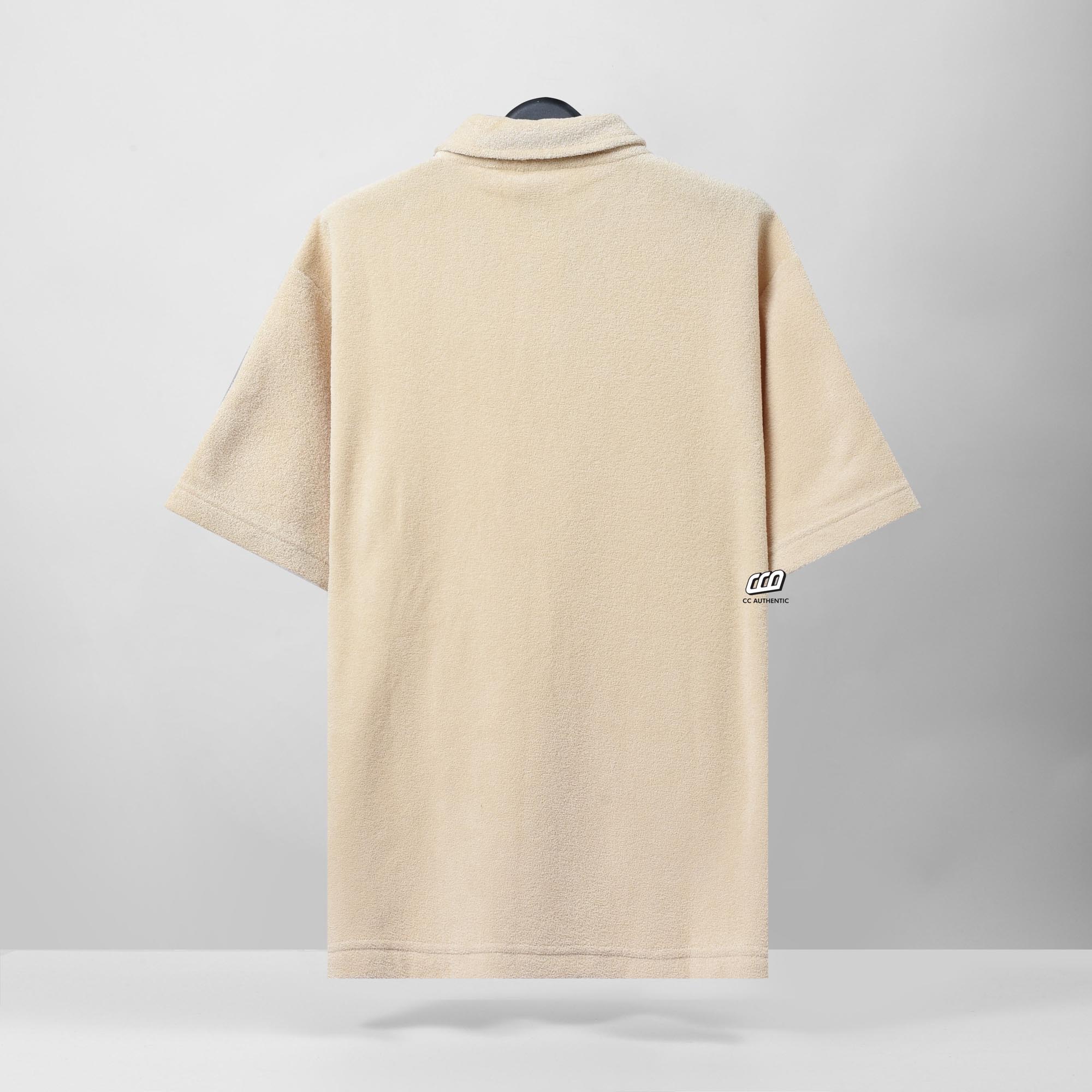 NIKE CLUB SOLID CASUAL BREATHABLE OVERSIZE POLO SHIRT - BEIGE