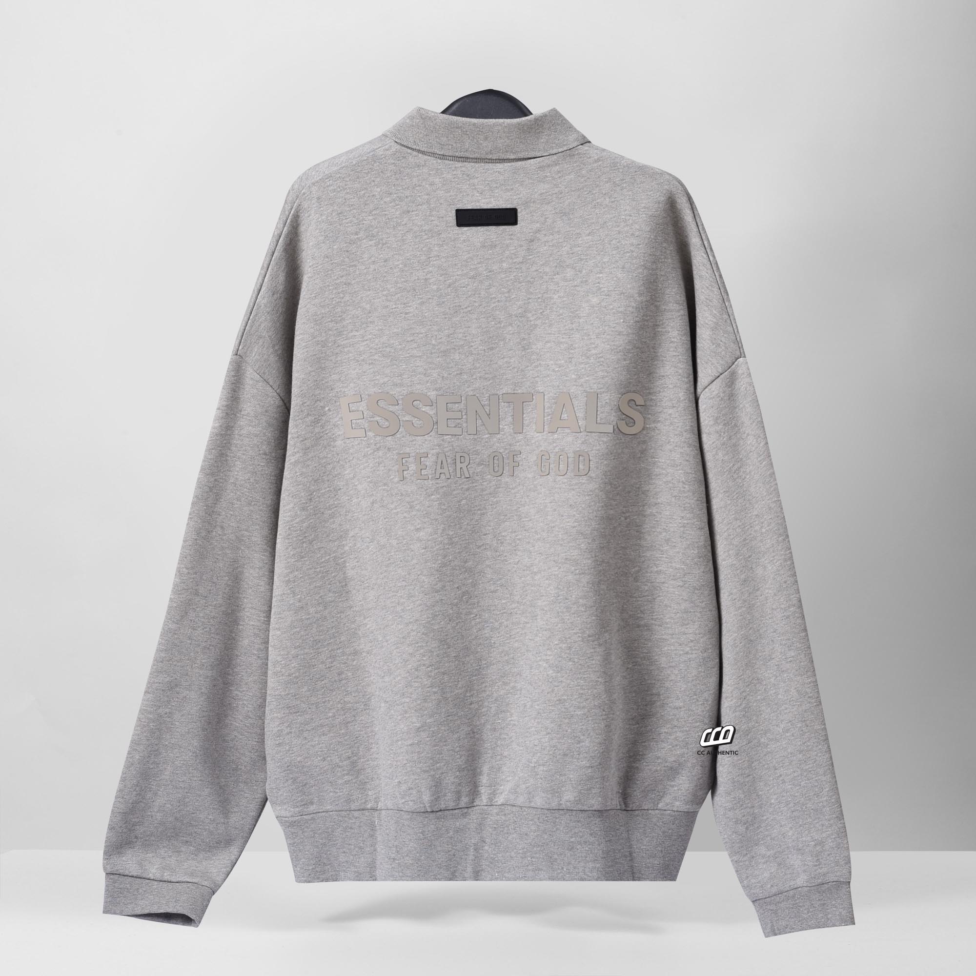 FOG ESSENTIALS LONGSLEEVE POLO - DARK GREY
