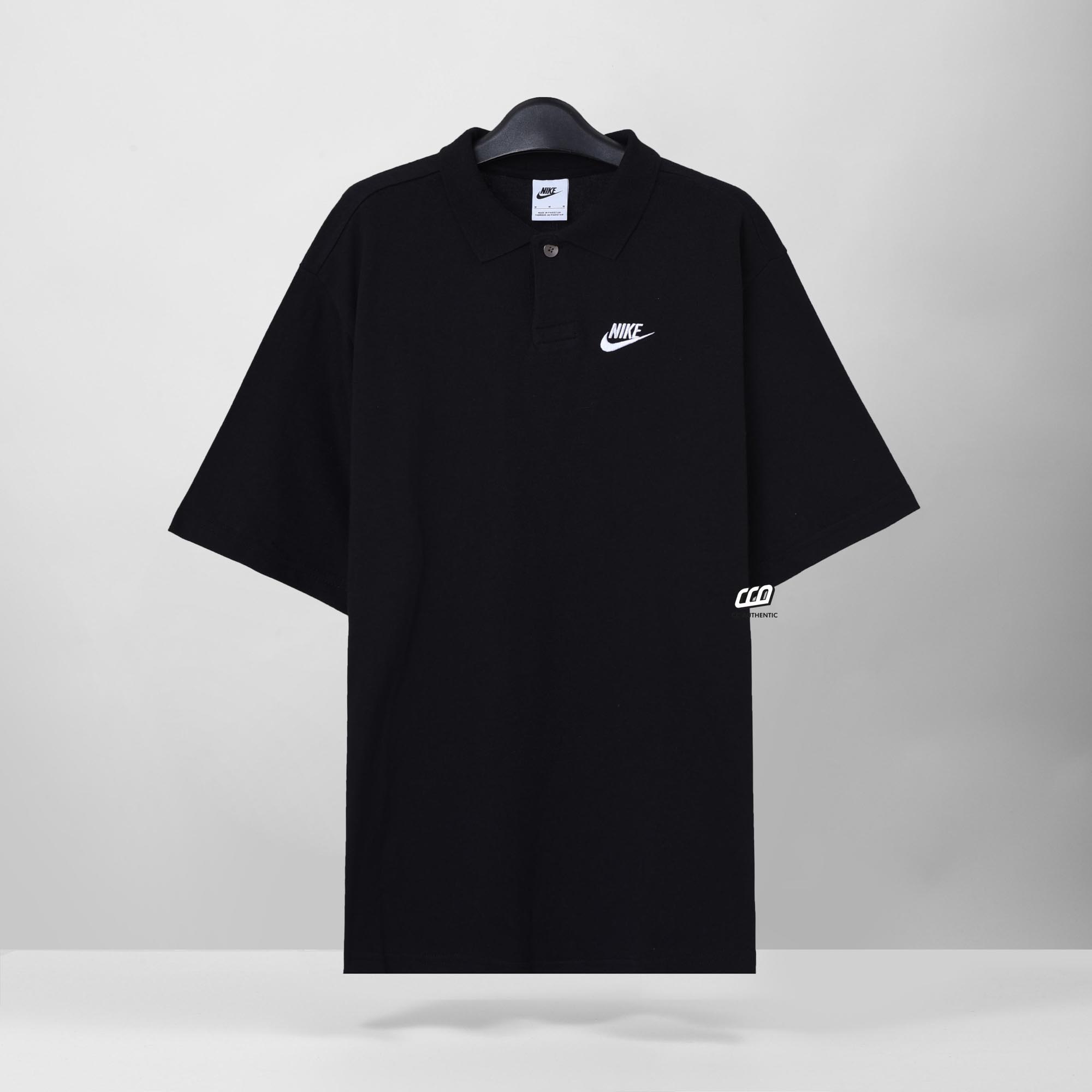 NIKE CLUB MATCHUP OVERSIZED POLO - BLACK