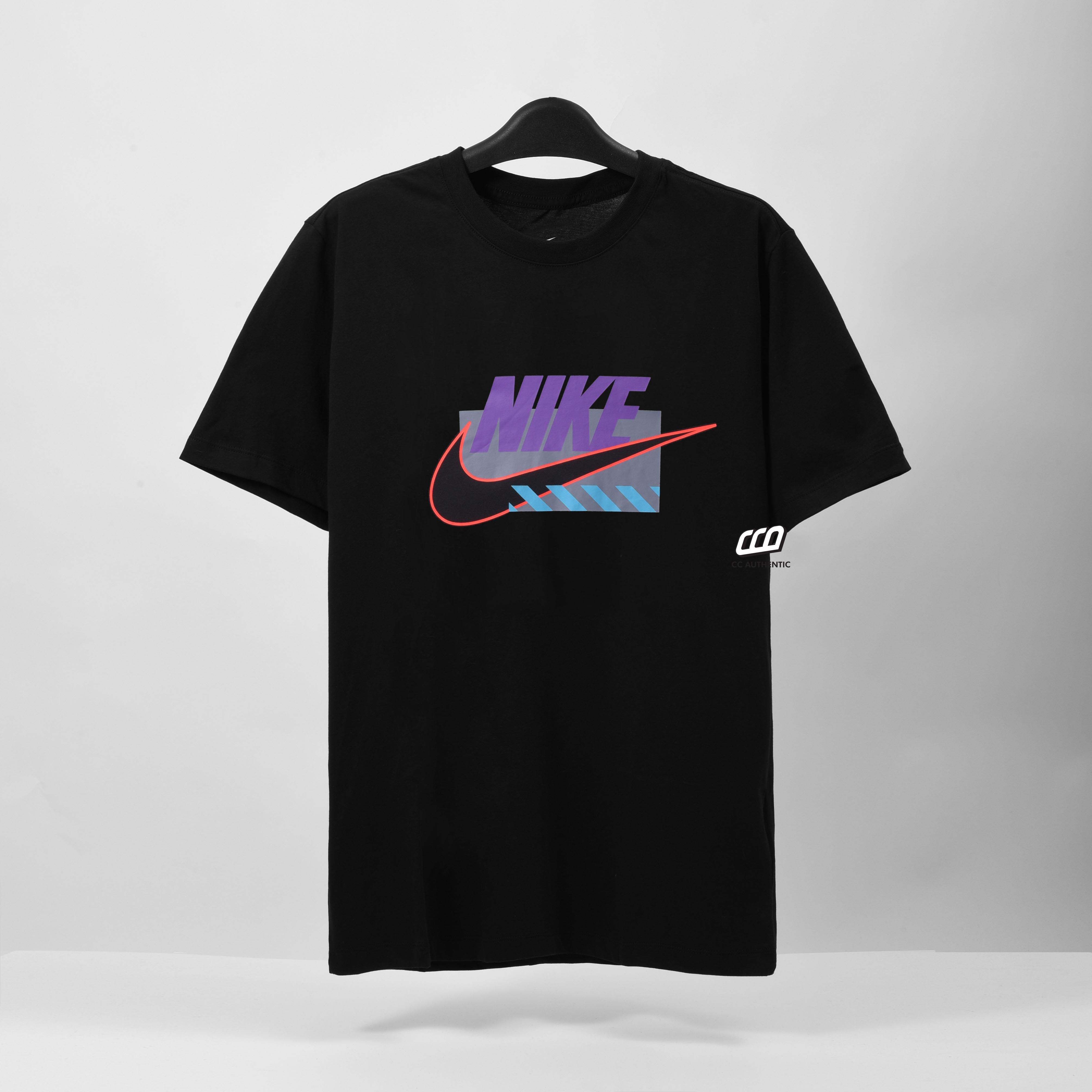 NIKE AIR MULTICOLOR T-SHIRT - BLACK