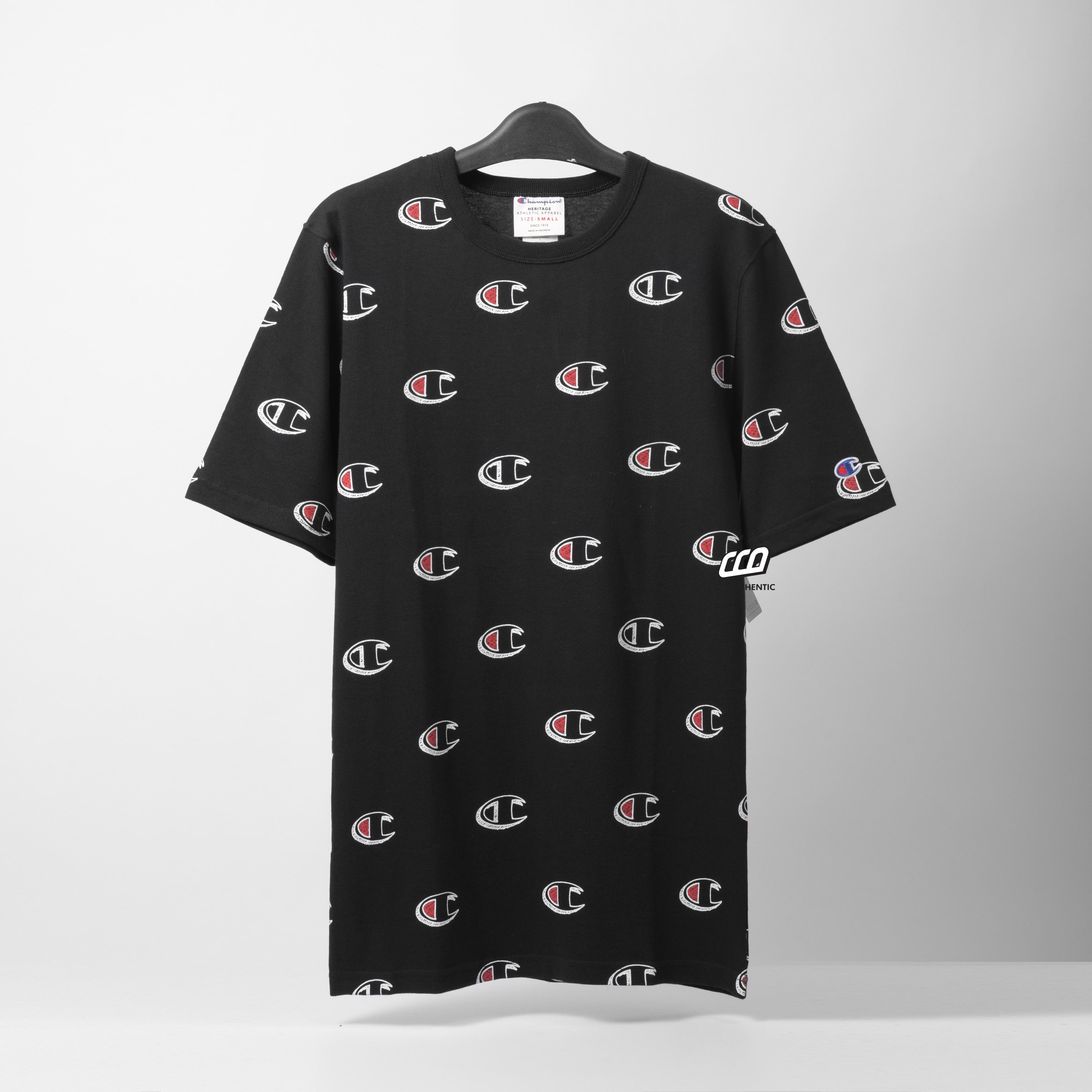 Champion Hertage All Over Tshirt - BLACK
