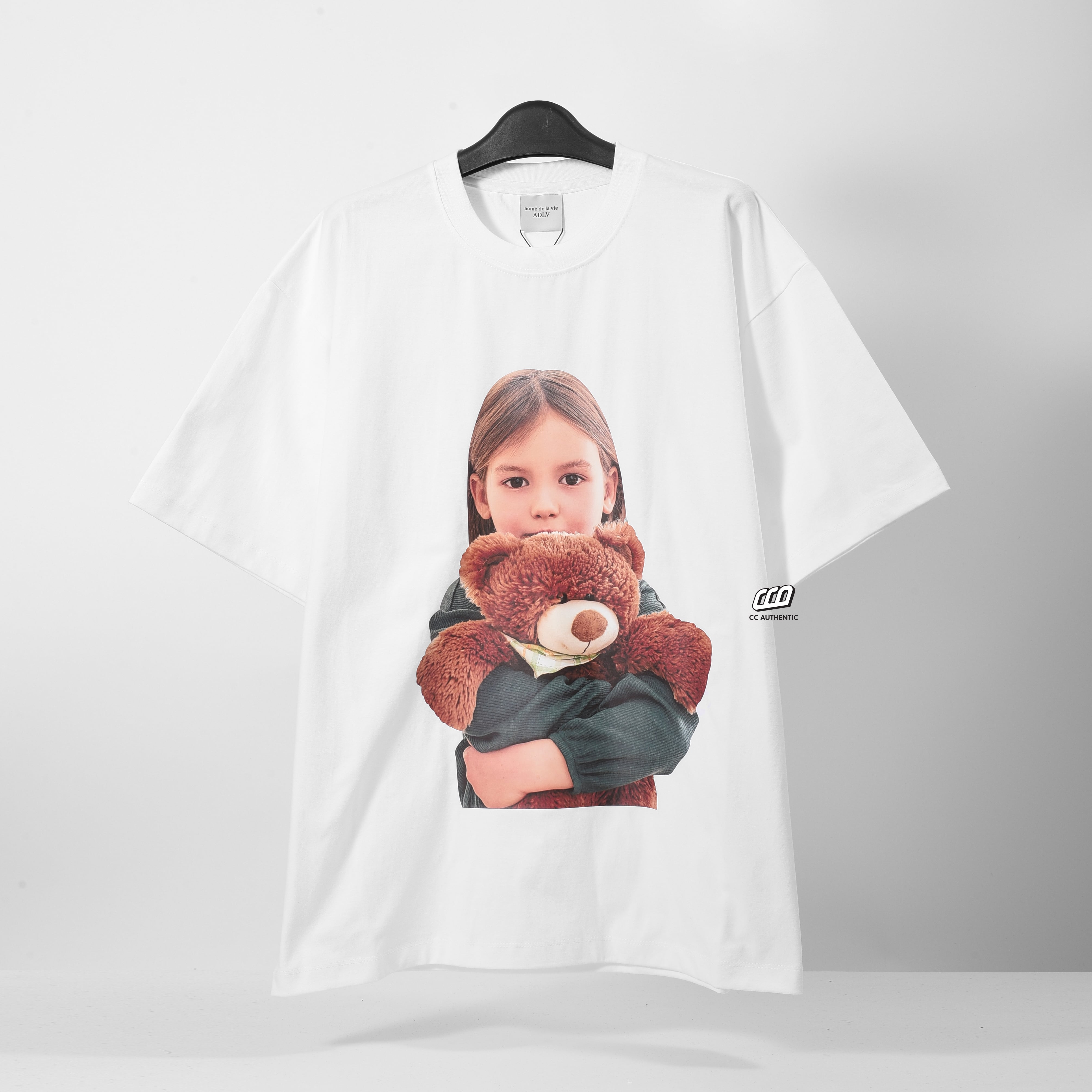 ADLV GREEN KNIT GIRL T-SHIRT - WHITE