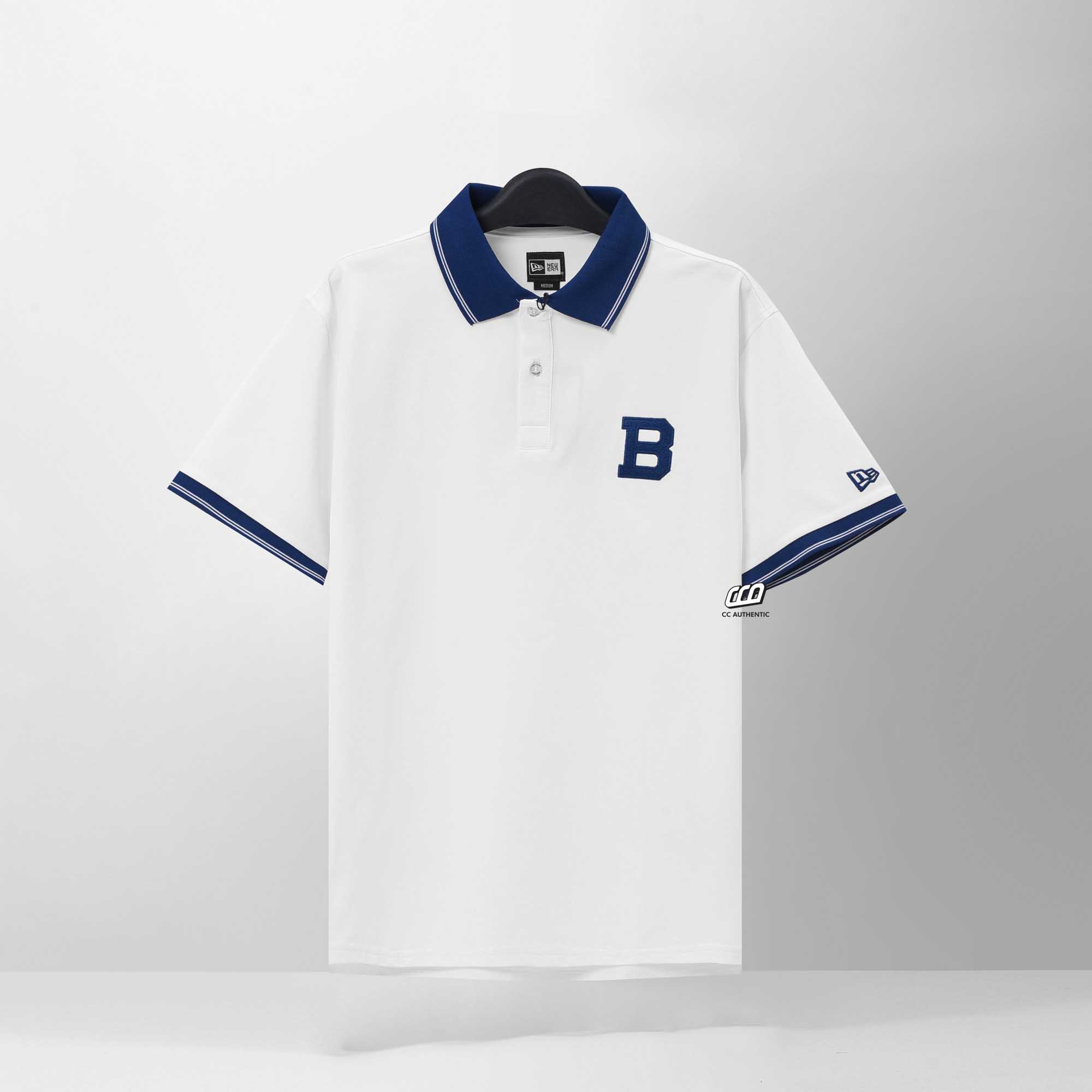 NEW ERA BOSTON RED SOX LOGO POLO SHIRT - WHITE