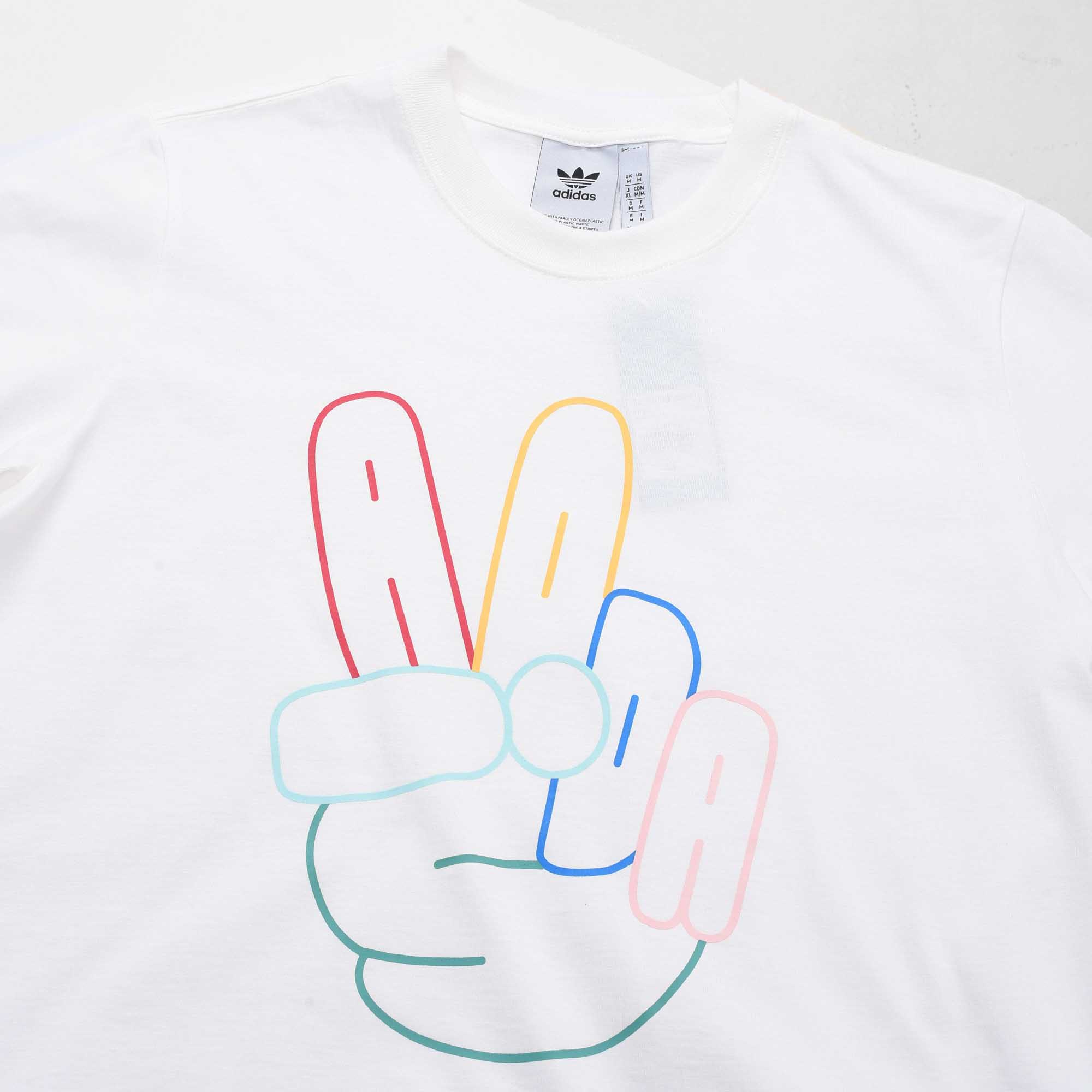 ADIDAS OG PEACE SIGN T-SHIRT - WHITE