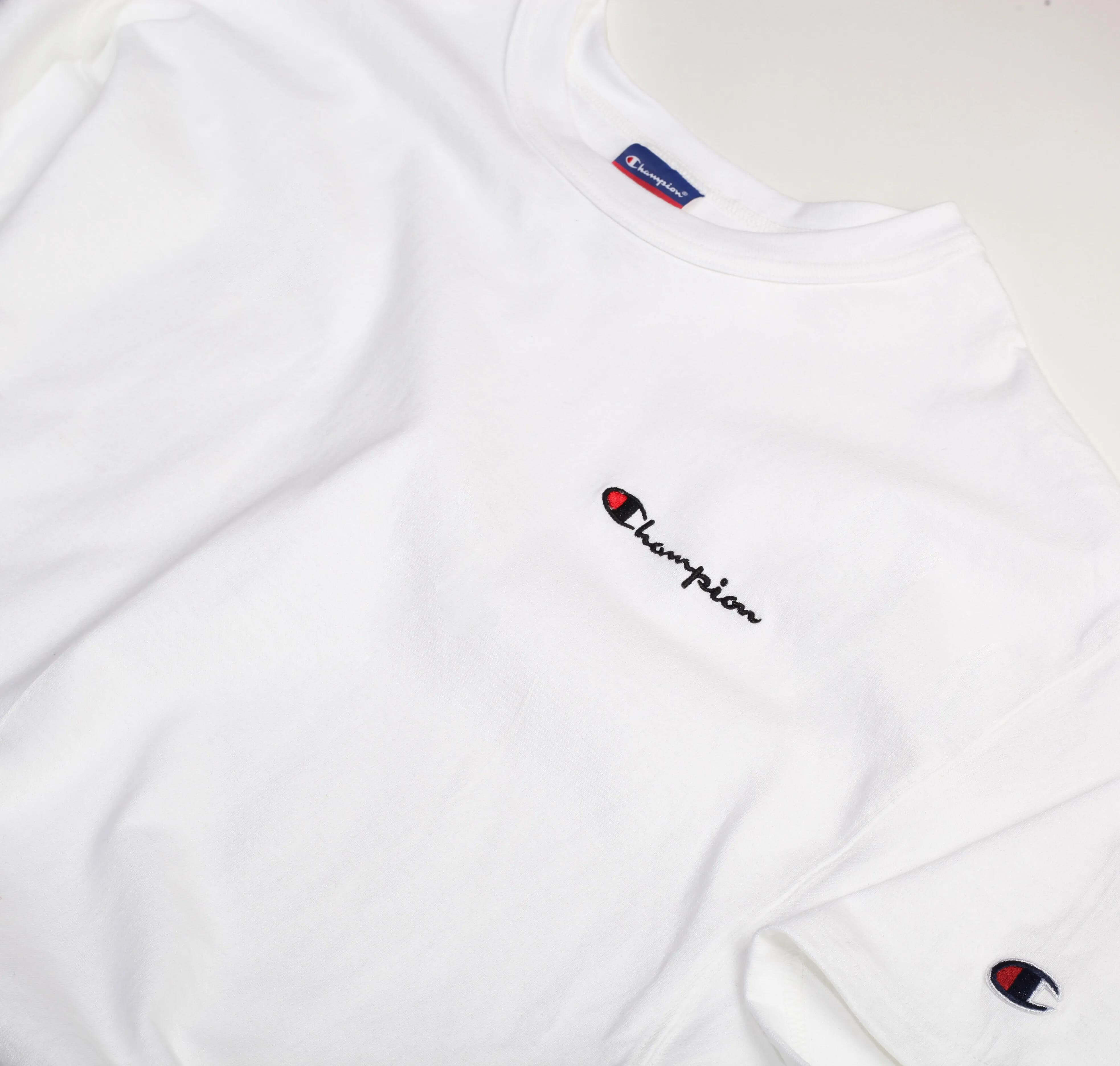 Champion Heritage Tshirt ,Embroidered Logo -  White