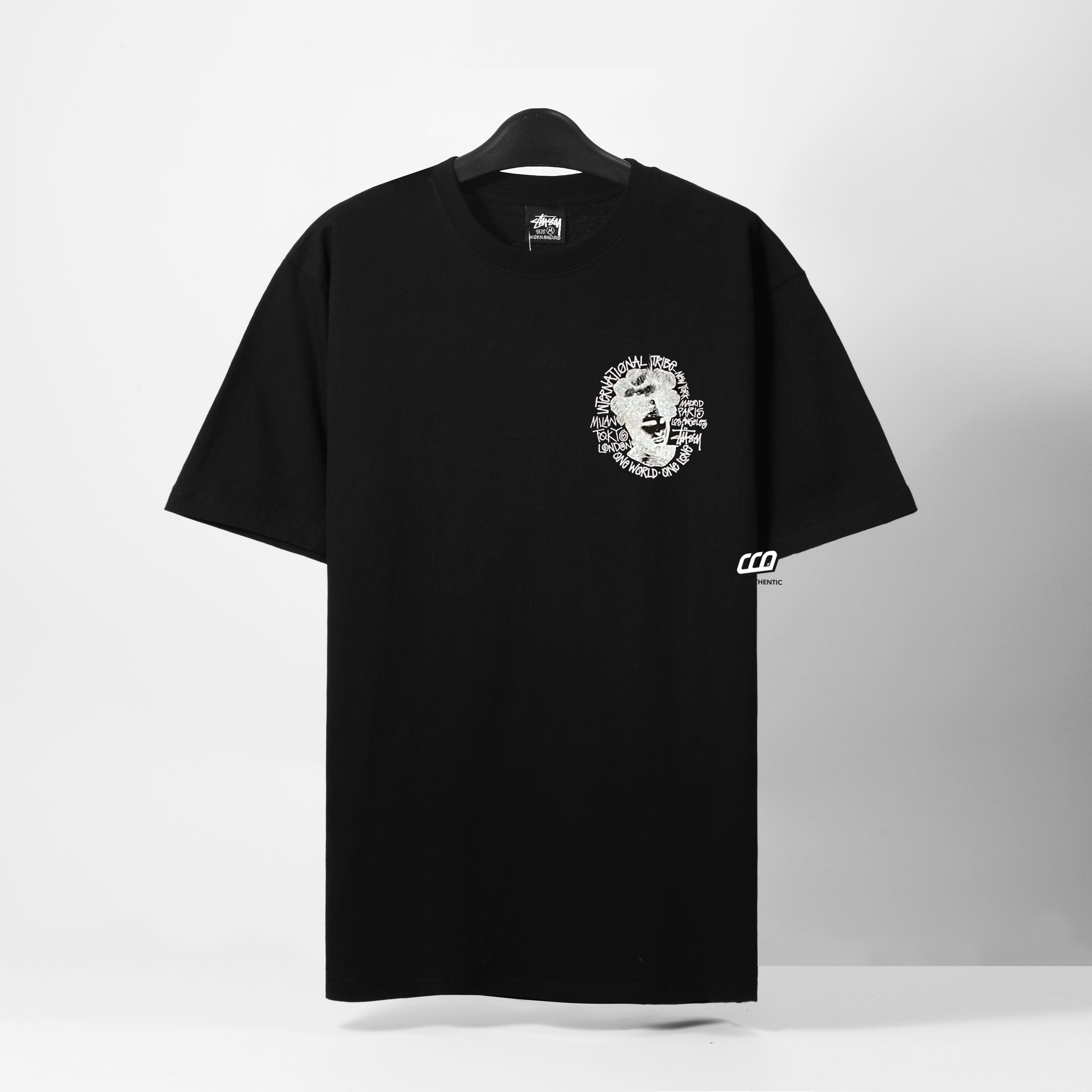 STUSSY CAMELOT PIG DYED T-SHIRT - BLACK