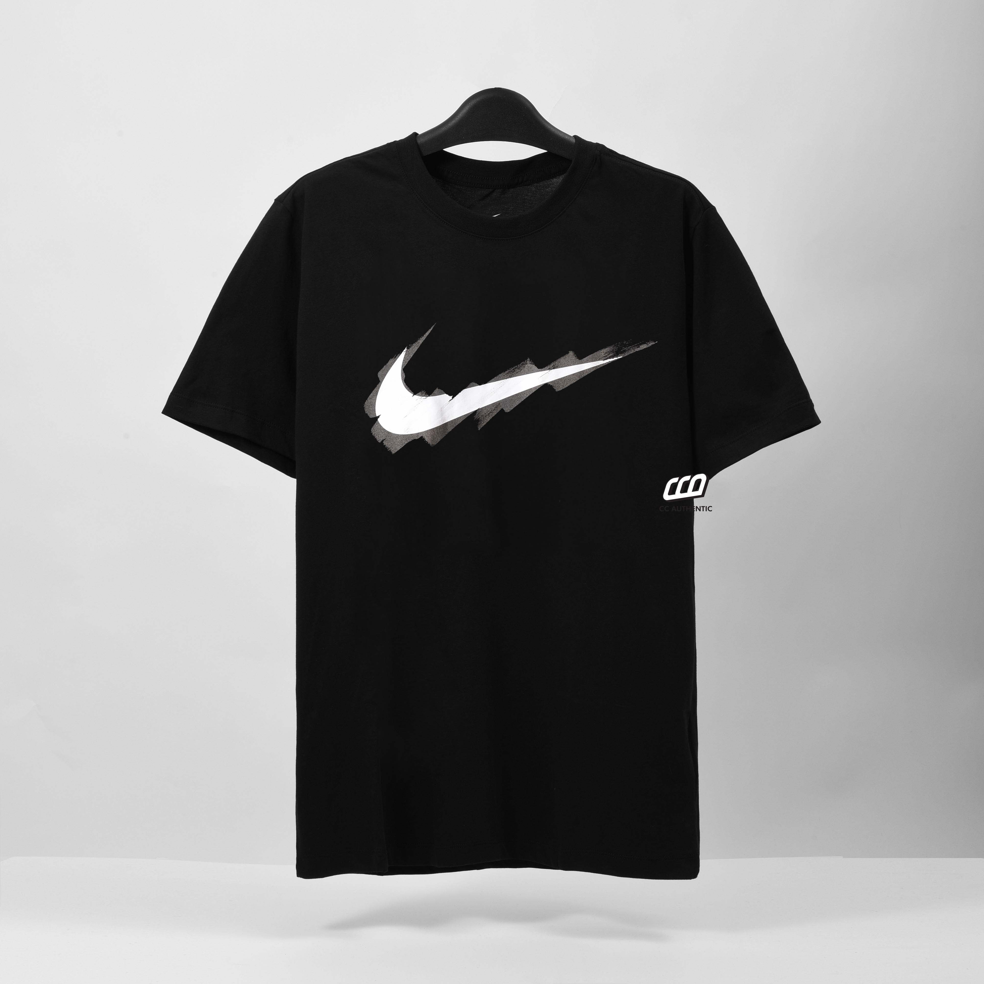 NIKE SELF DESIGN ROUND NECK T-SHIRT - BLACK
