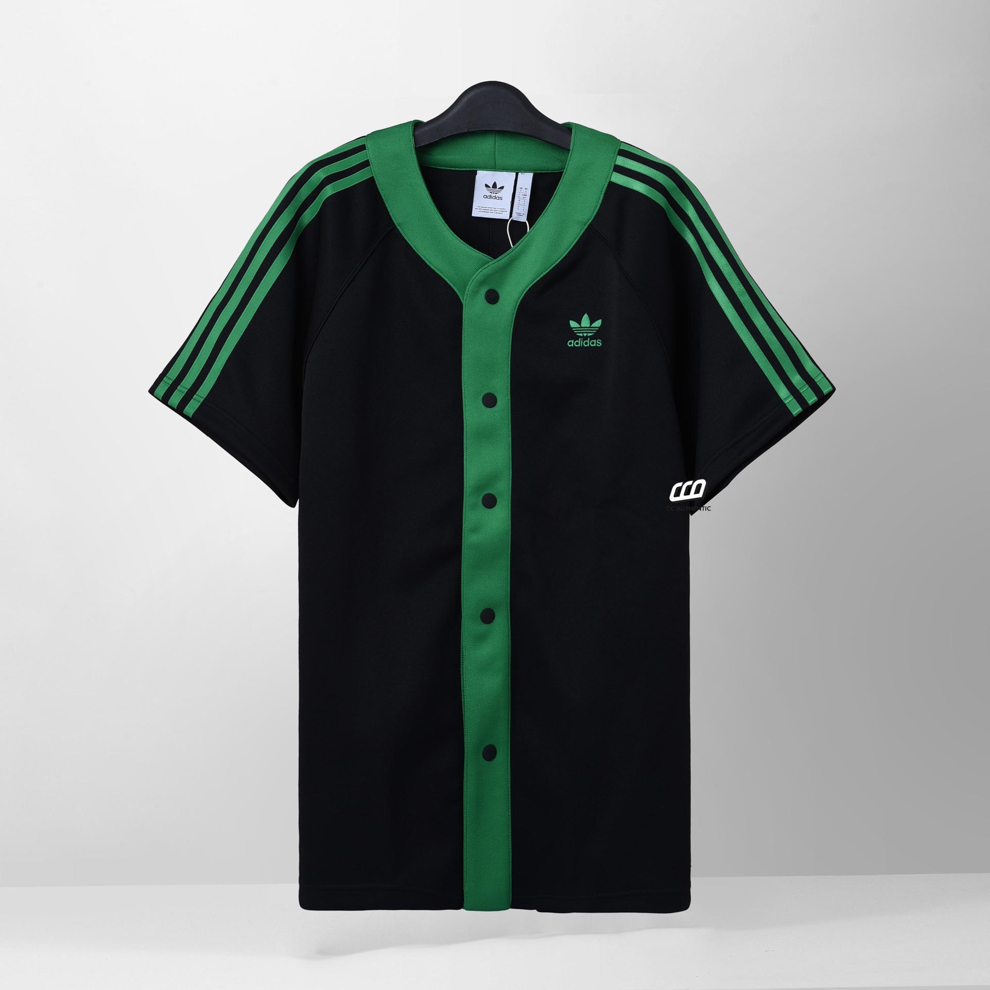 ADICOLOR CLASSIC SHORT SLEEVE SHIRT - BLACK/GREEN