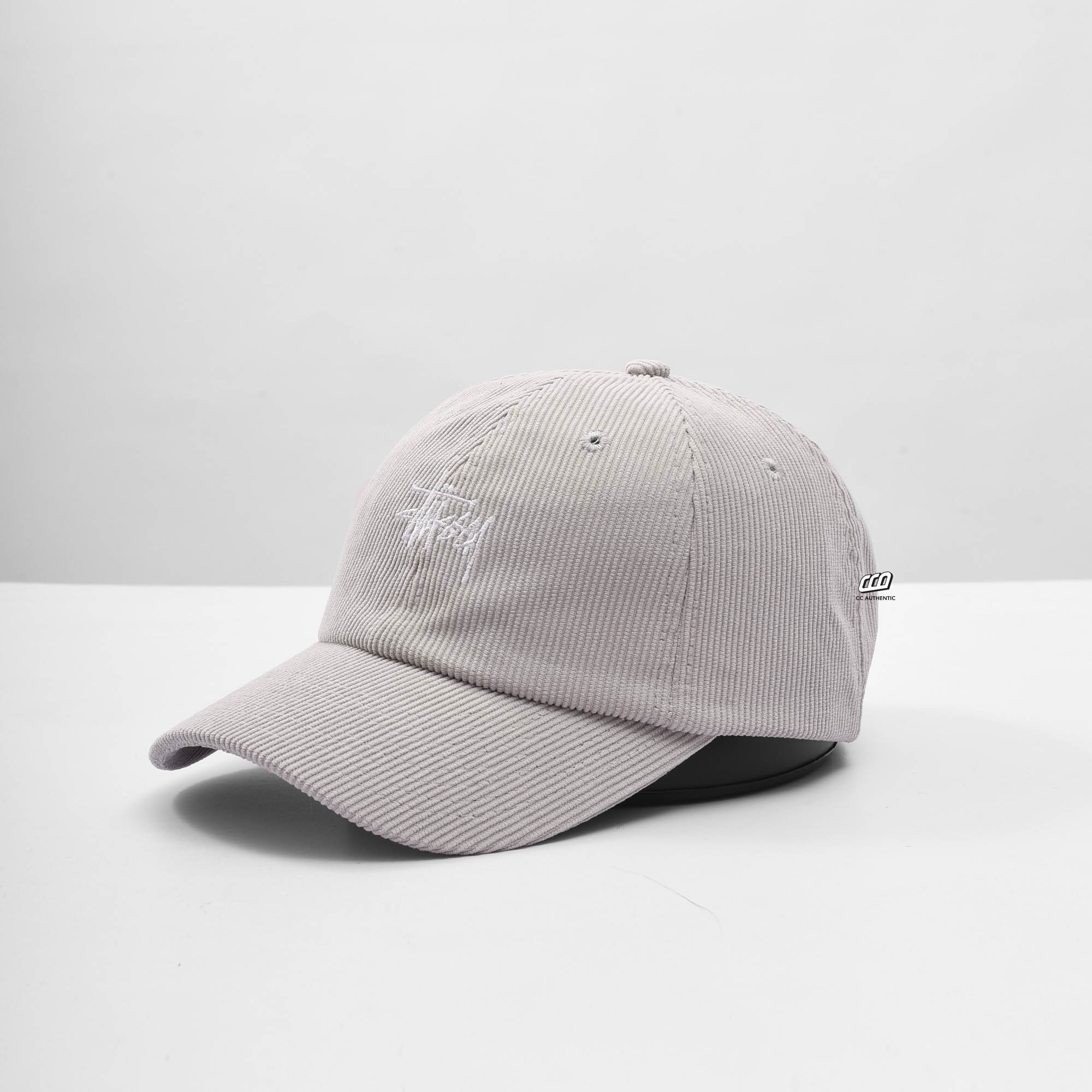 STUSSY GRAFFITI CORD LOW PRO CAP - SILVER BLUE