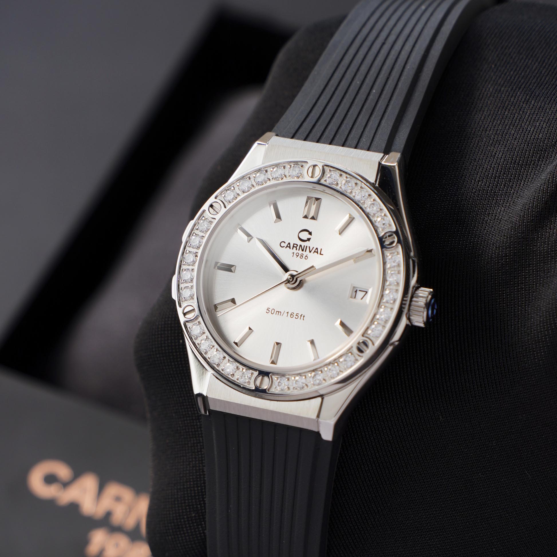 ĐỒNG HỒ NỮ CARNIVAL 8168L2 VT DCS T QUAZT 34MM