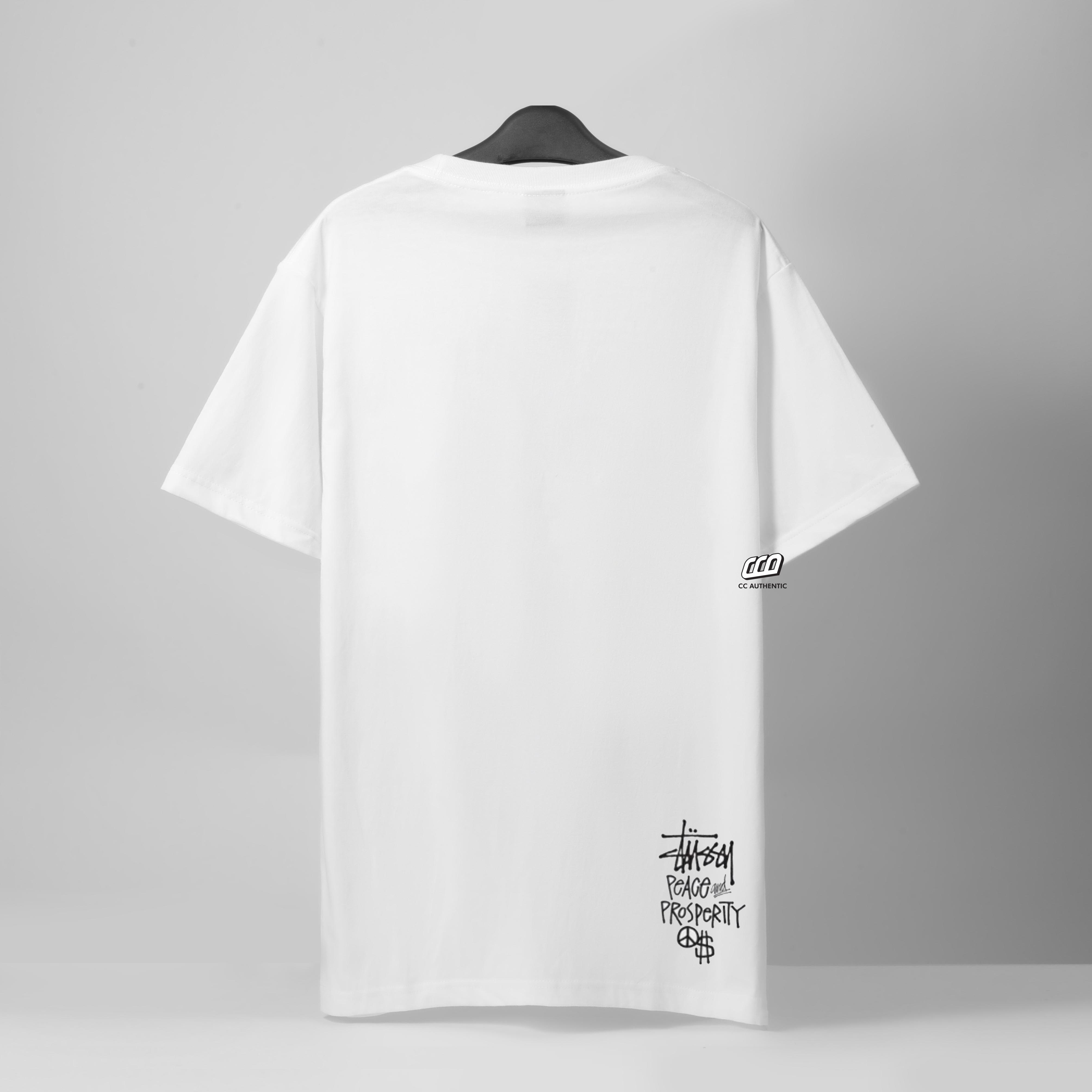 STUSSY PEACE & PROSPERITY TSHIRT - WHITE