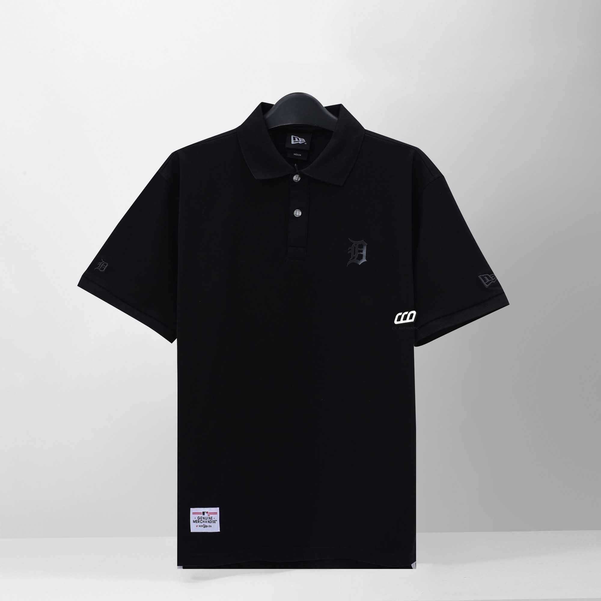 NEW ERA DETROIT TIGER POLO SHIRT - BLACK