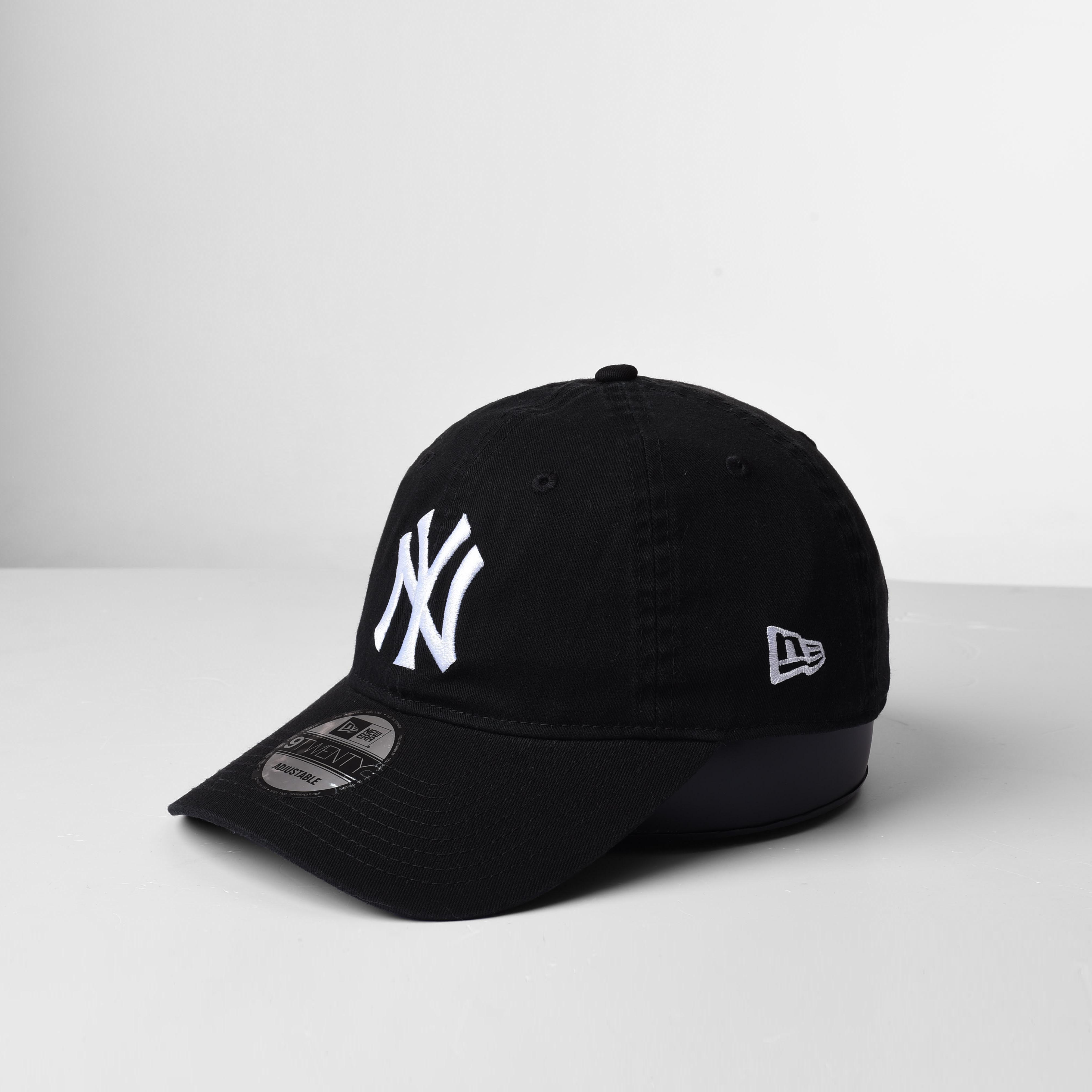 NEW ERA NY WHITE LOGO CAP - BLACK