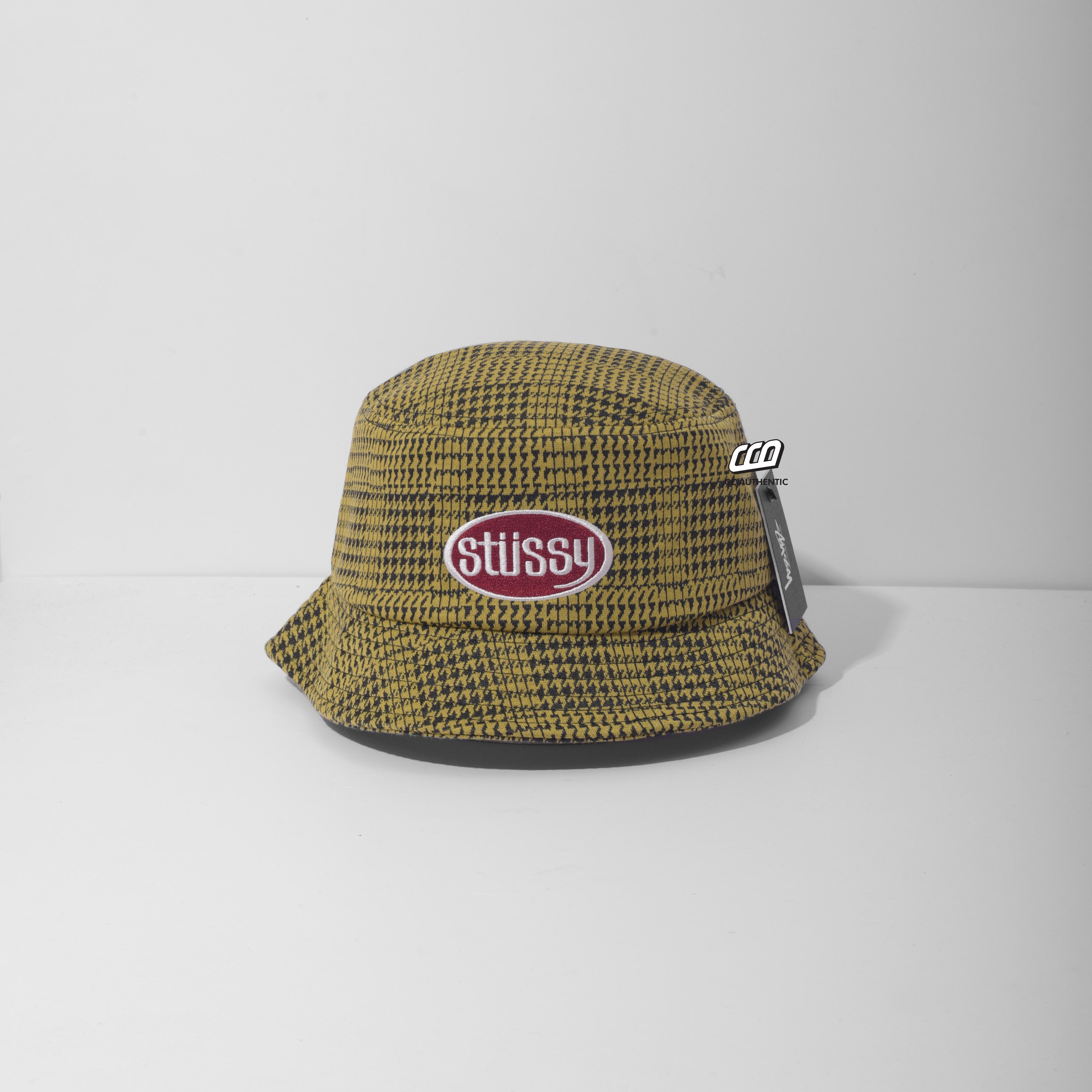 STUSSY BUCKET LOLA PLAID KNIT - GOLD