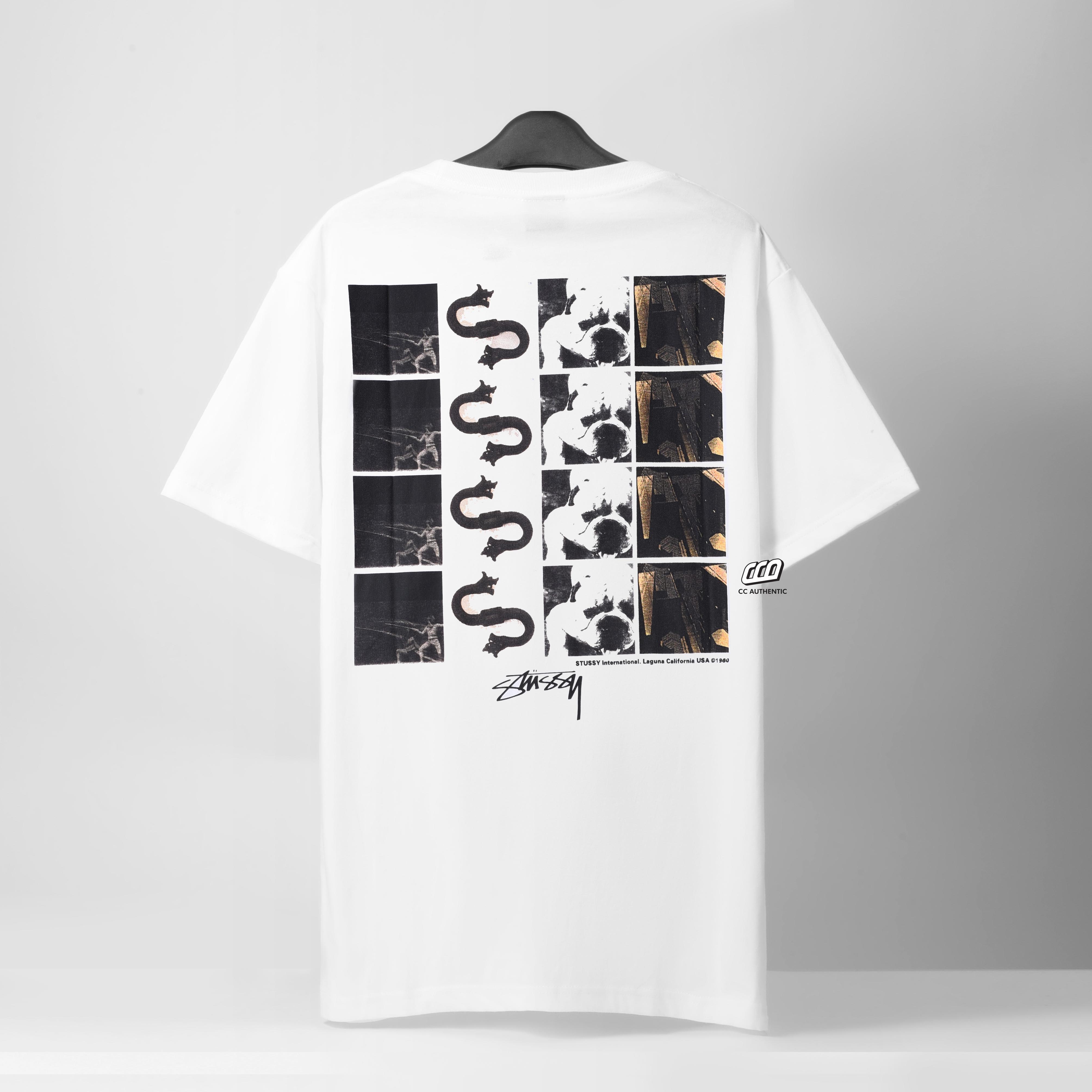 STUSSY GRID T-SHIRT - WHITE