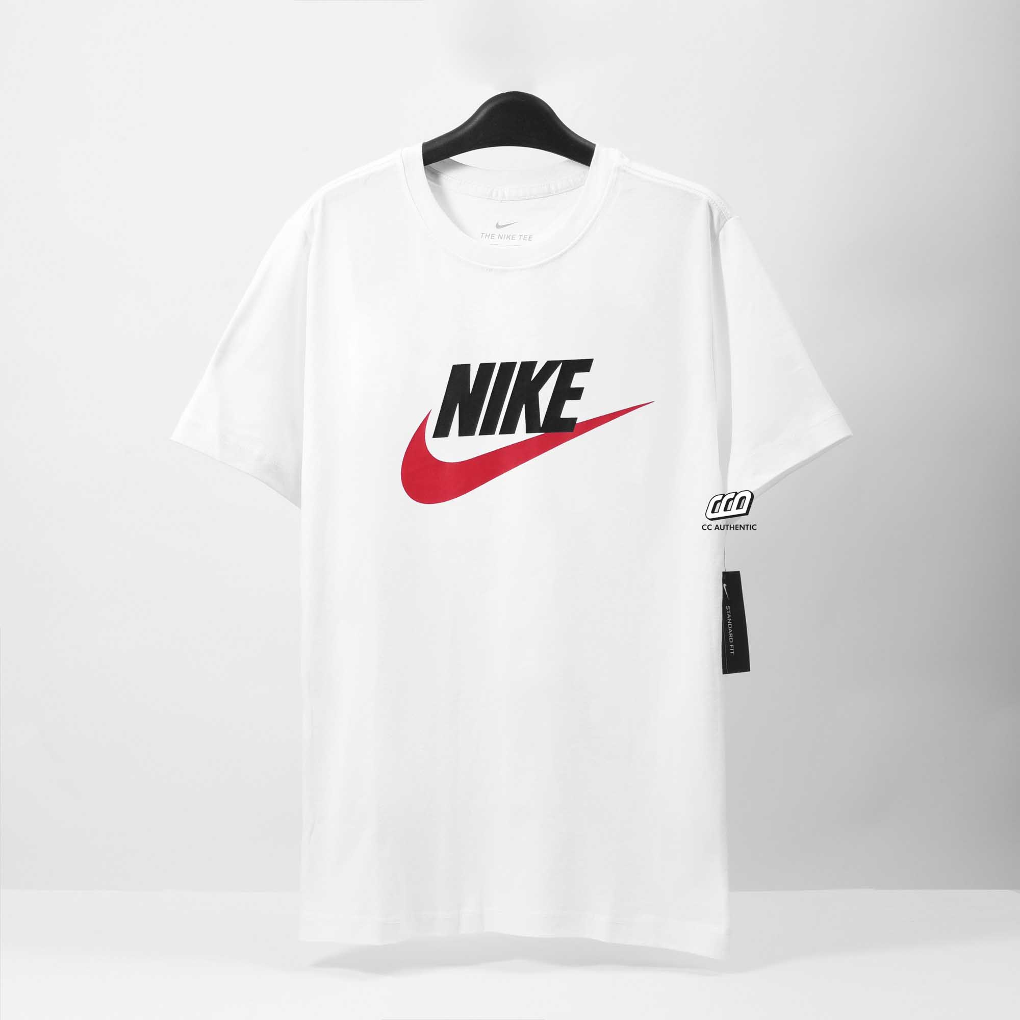 NIKE RED SWOOSH T-SHIRT - WHITE