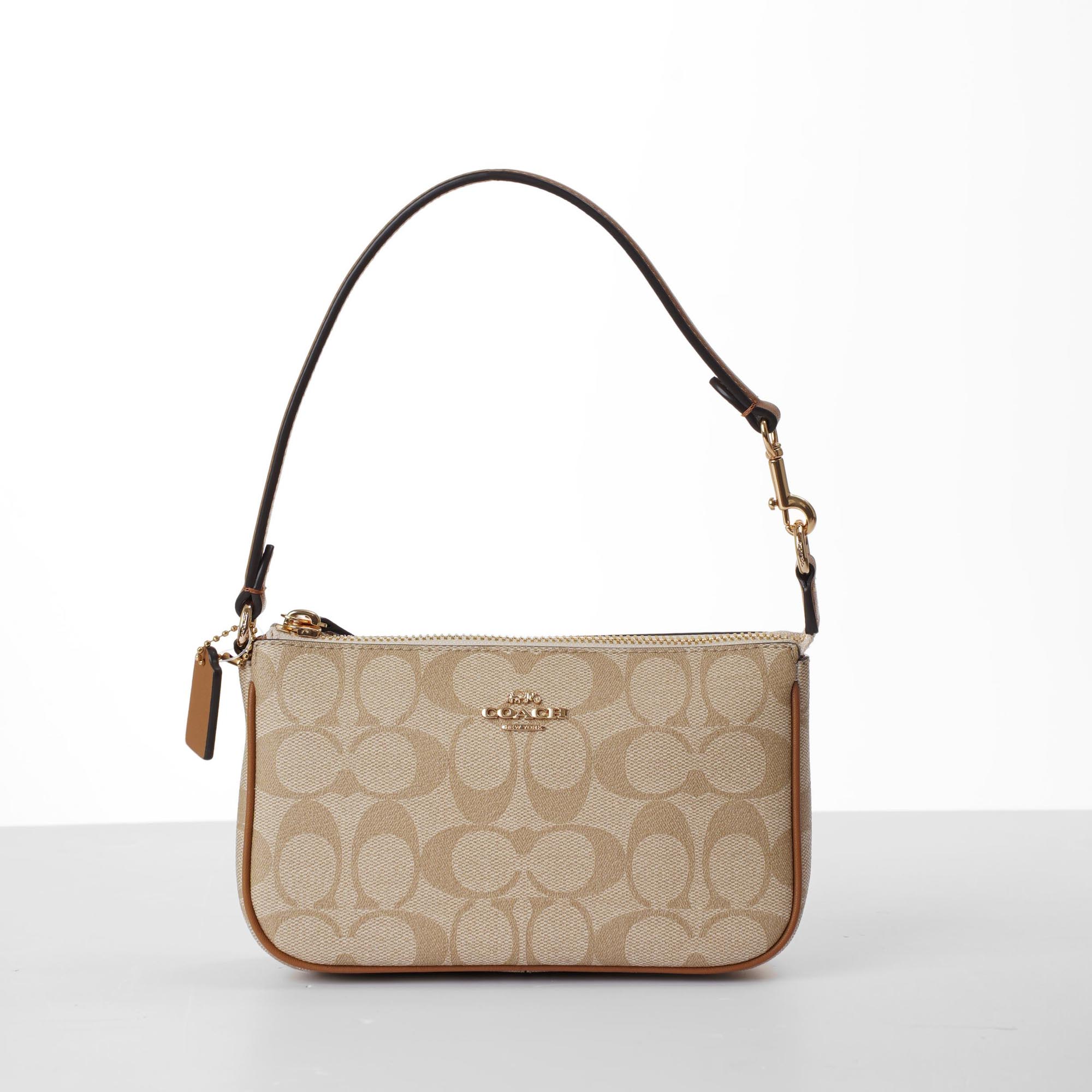COACH SIGNATURE NOLITA BAG - CREAM/BROWN
