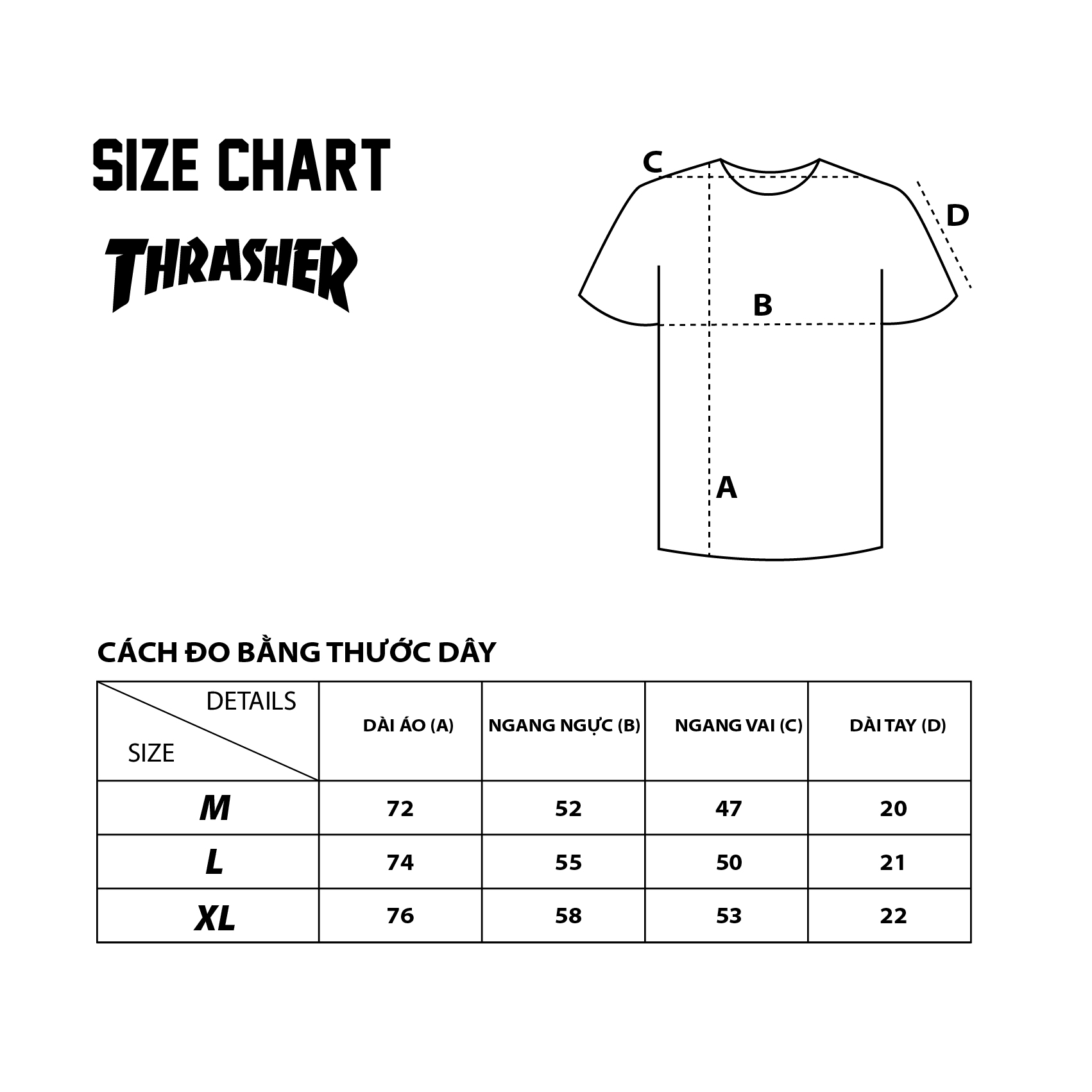 Thrasher, Venture Collab T-Shirt - Black