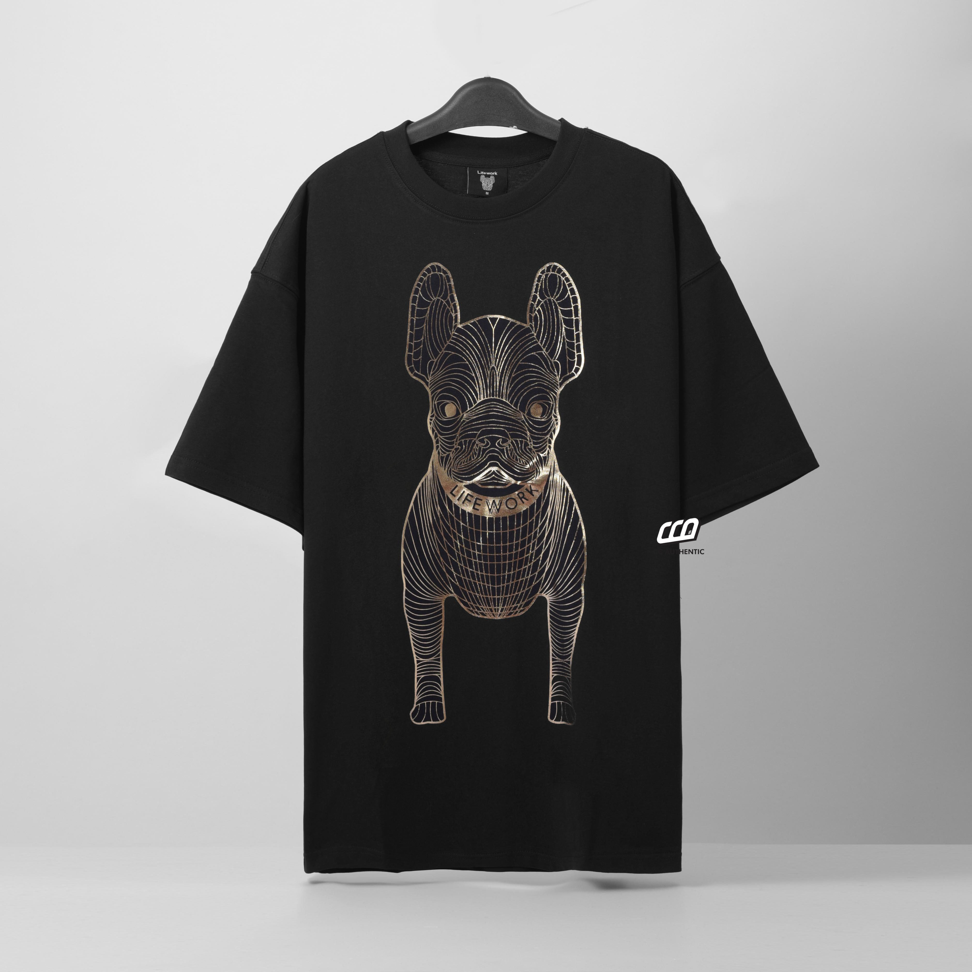 LIFEWORK BIG LADOG T-SHIRT - BLACK/GOLD
