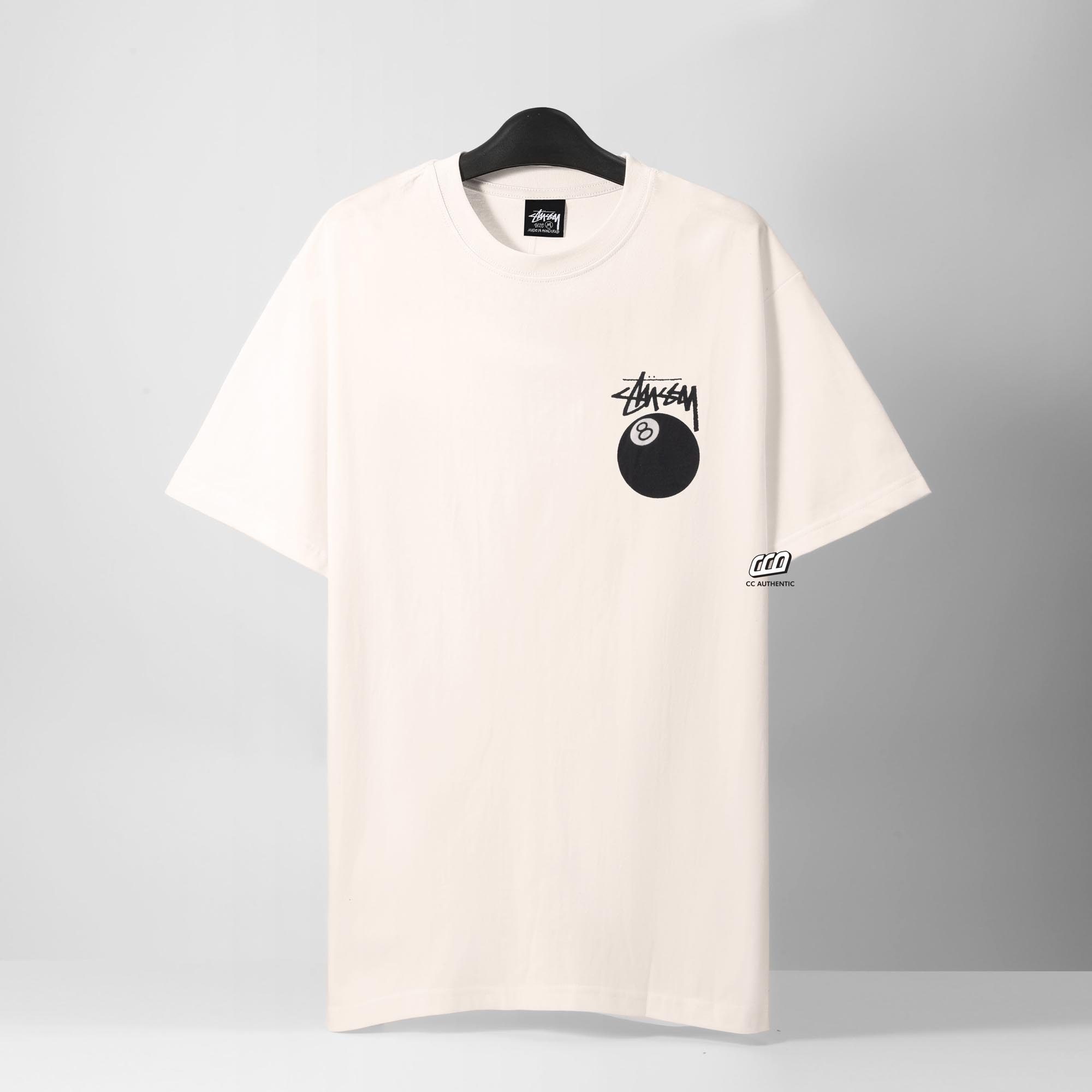 STUSSY 8BALL DYED T-SHIRT - NATURAL
