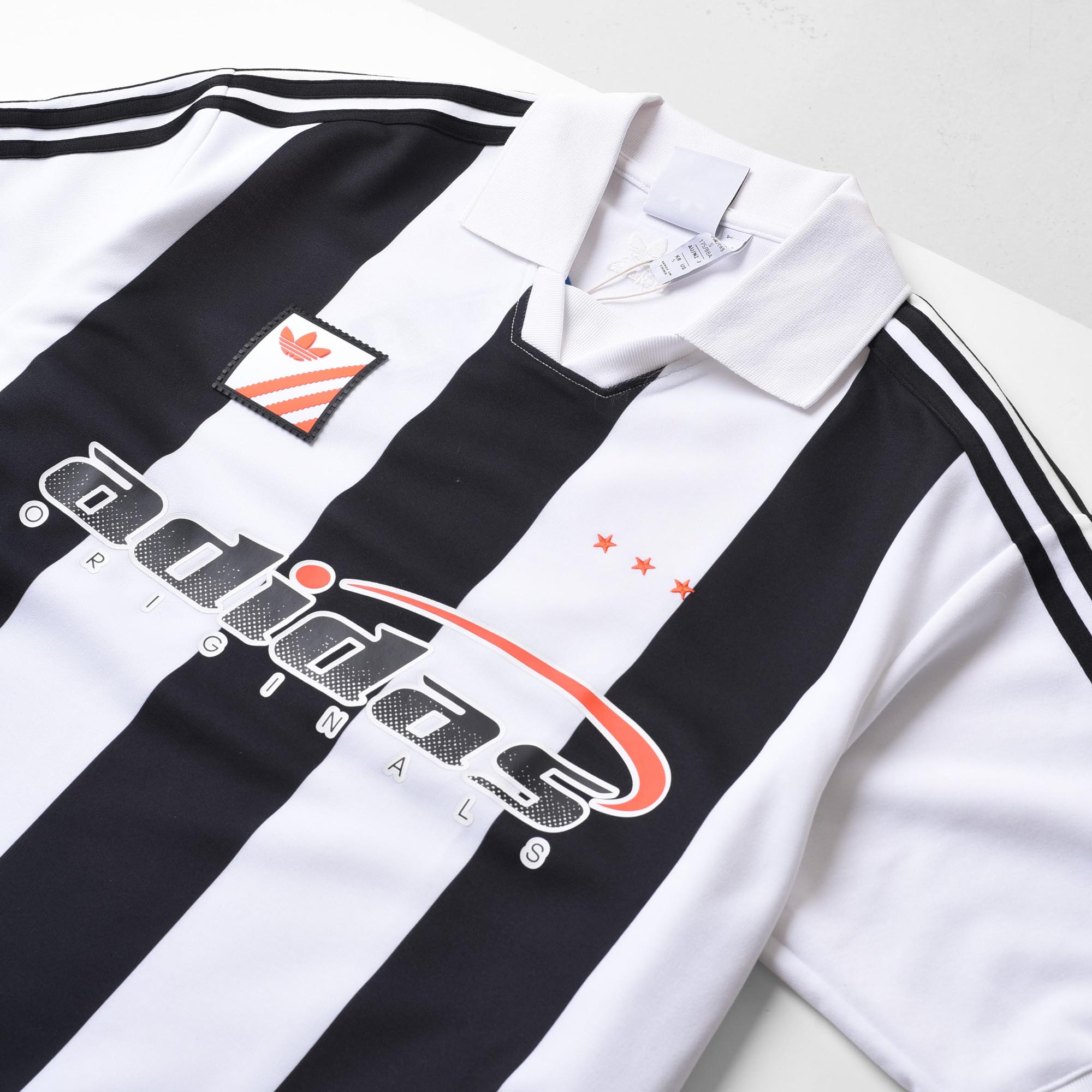 ADIDAS ORIGINAL TREFOIL COMFORT STRIPED POLO SHIRT - BLACK