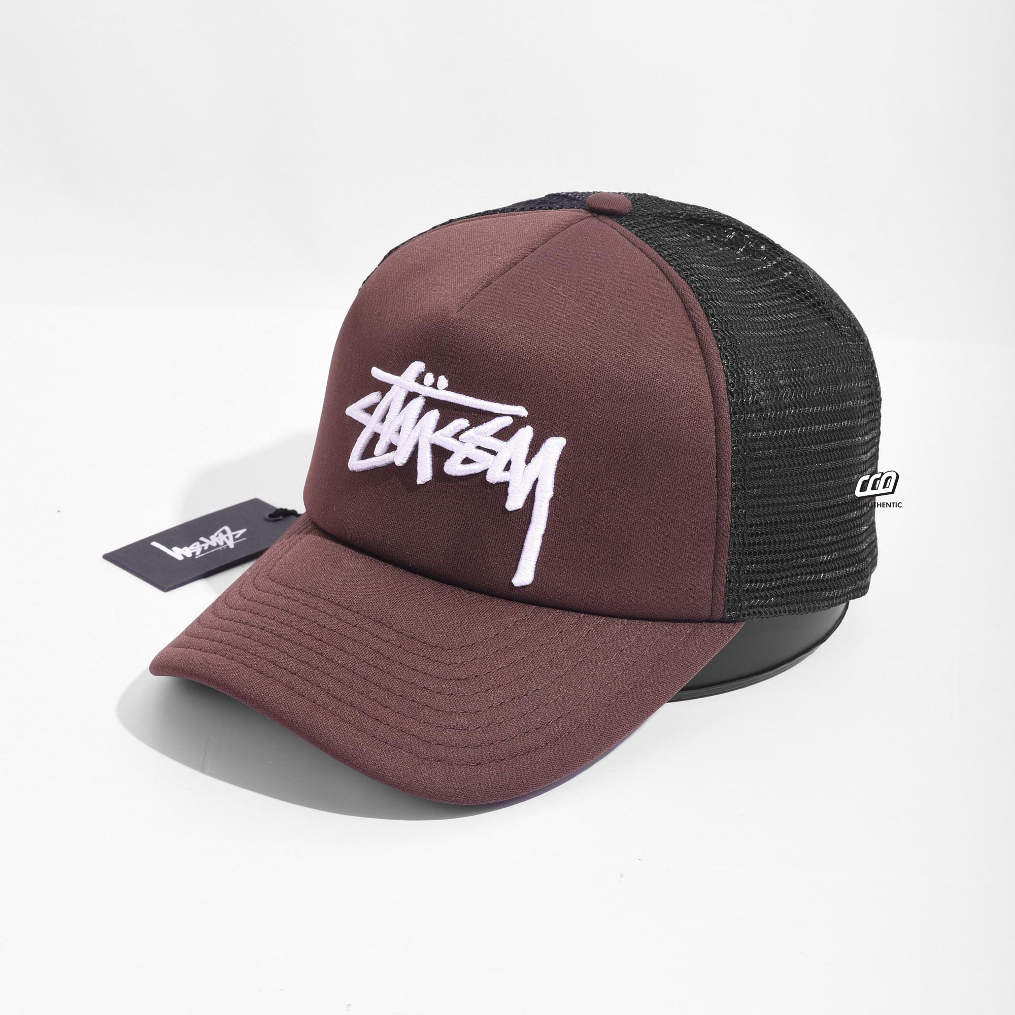Stussy Stock Trucker Snapback - Brown