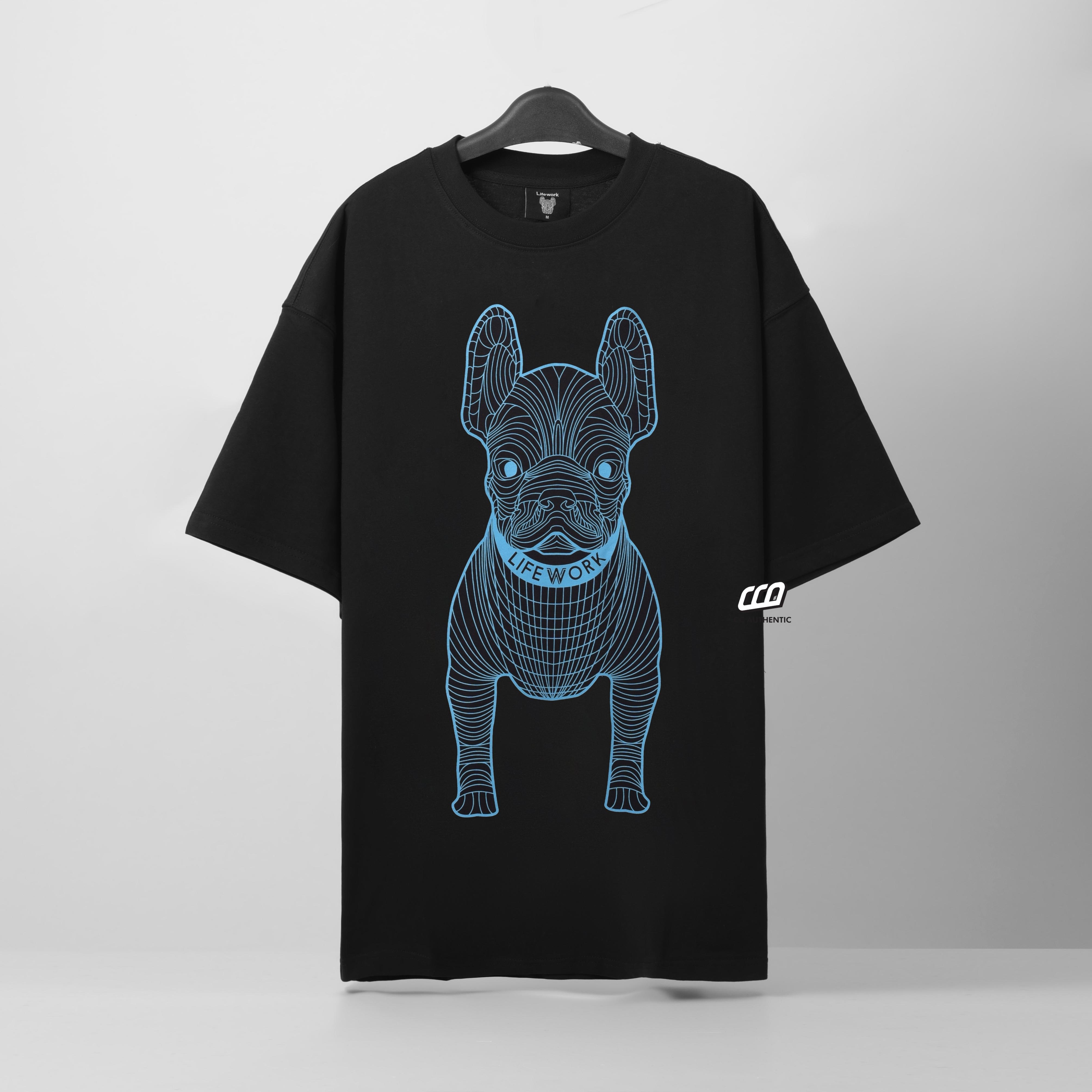 LIFEWORK BIG LADOG T-SHIRT - BLACK/BLUE