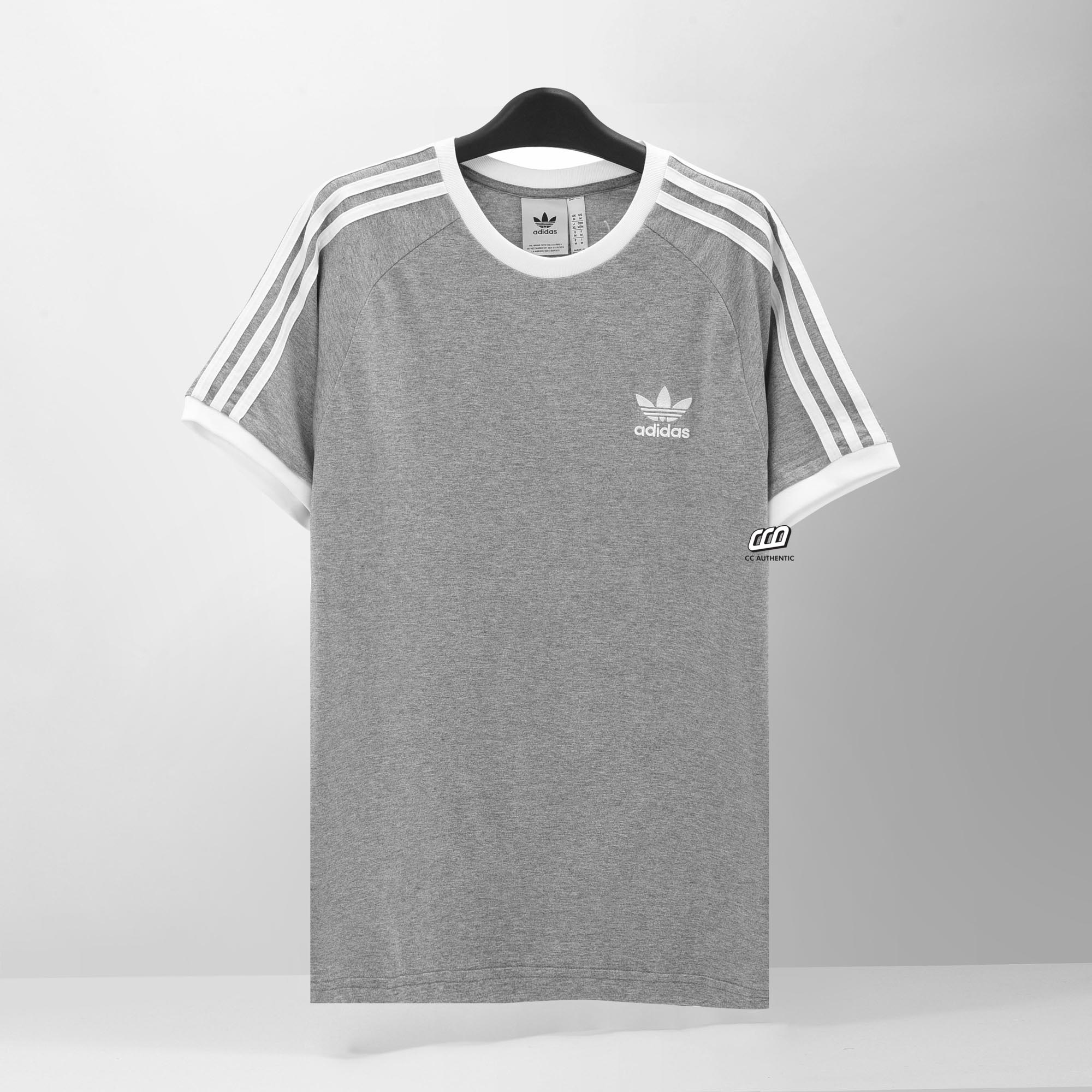 ADIDAS CLASSIC ADICOLOR 3 STRIPES T-SHIRT - GREY