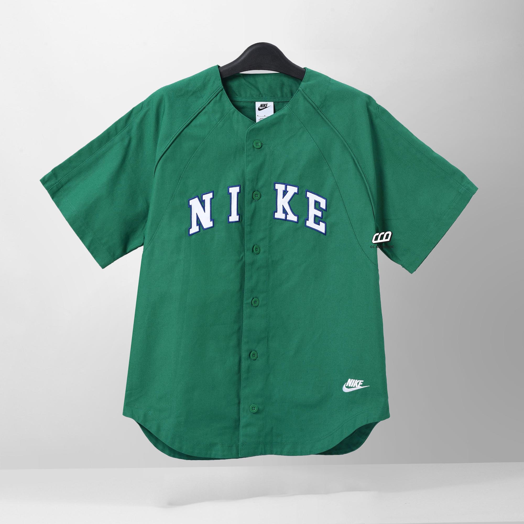 NIKE AUTUMN RETRO JERSEY CASUAL BASEBALL SHIRT - GREEN