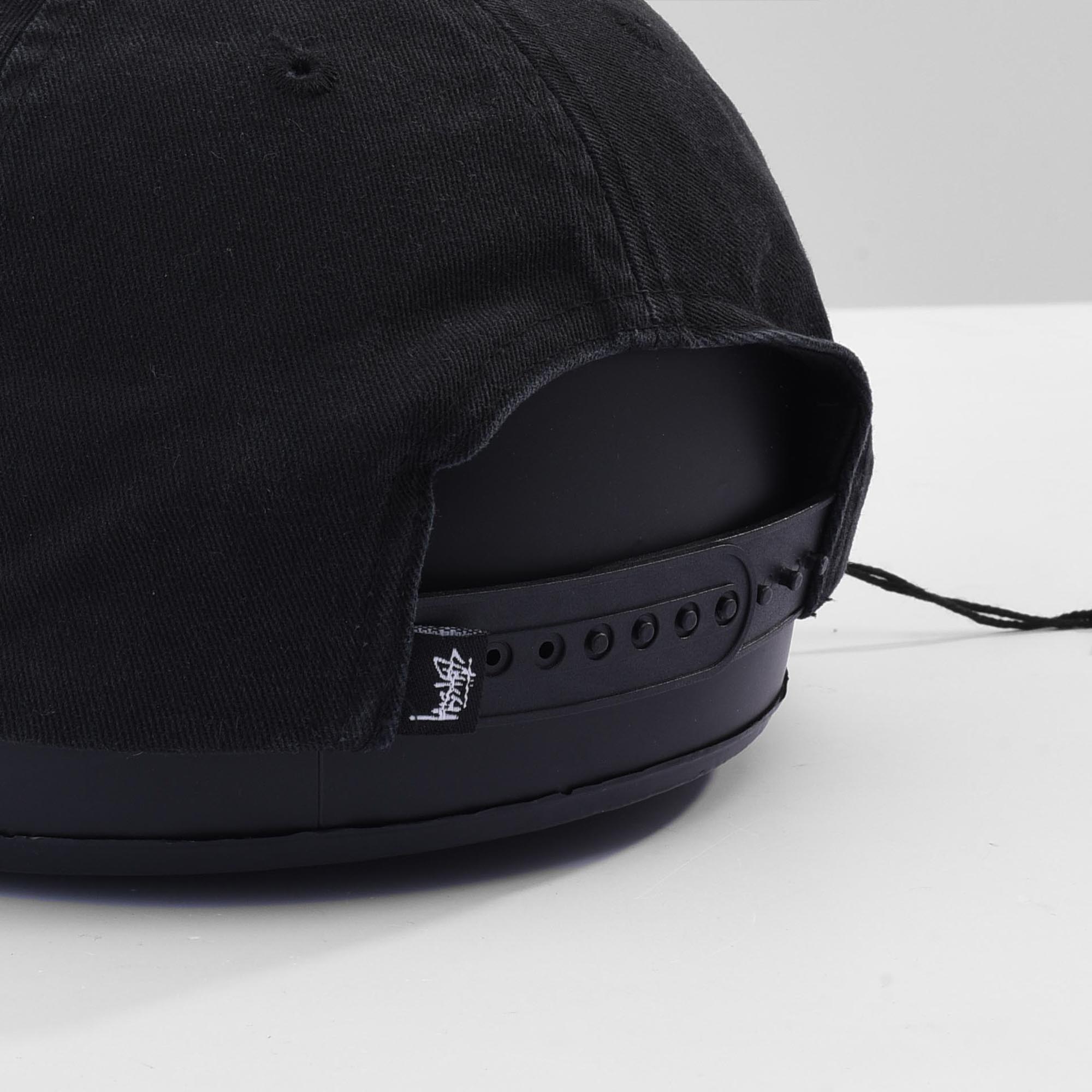 STUSSY SWIRLY S LOW PRO CAP - BLACK