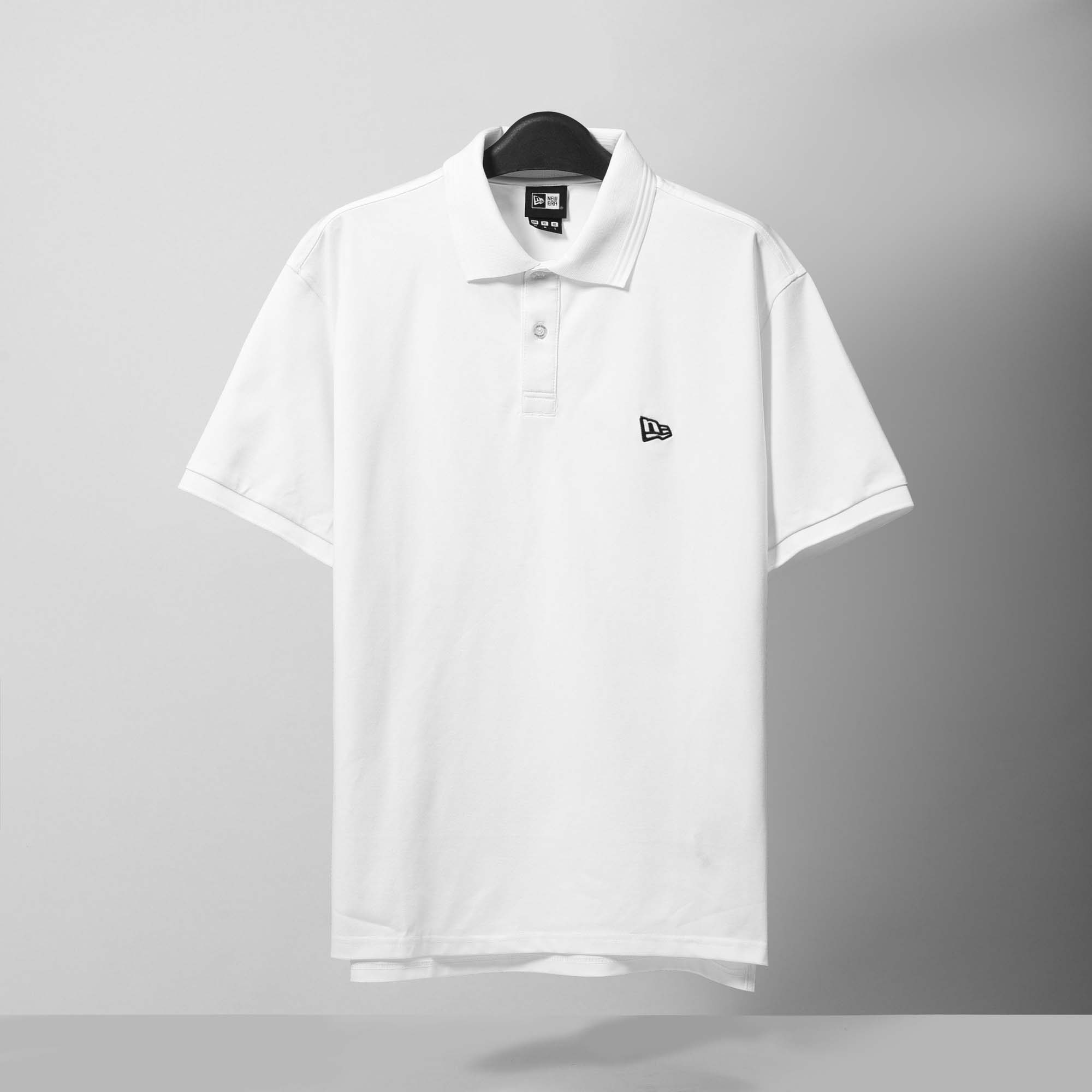 NEW ERA FLAG PIQUE POLO SHIRT - White