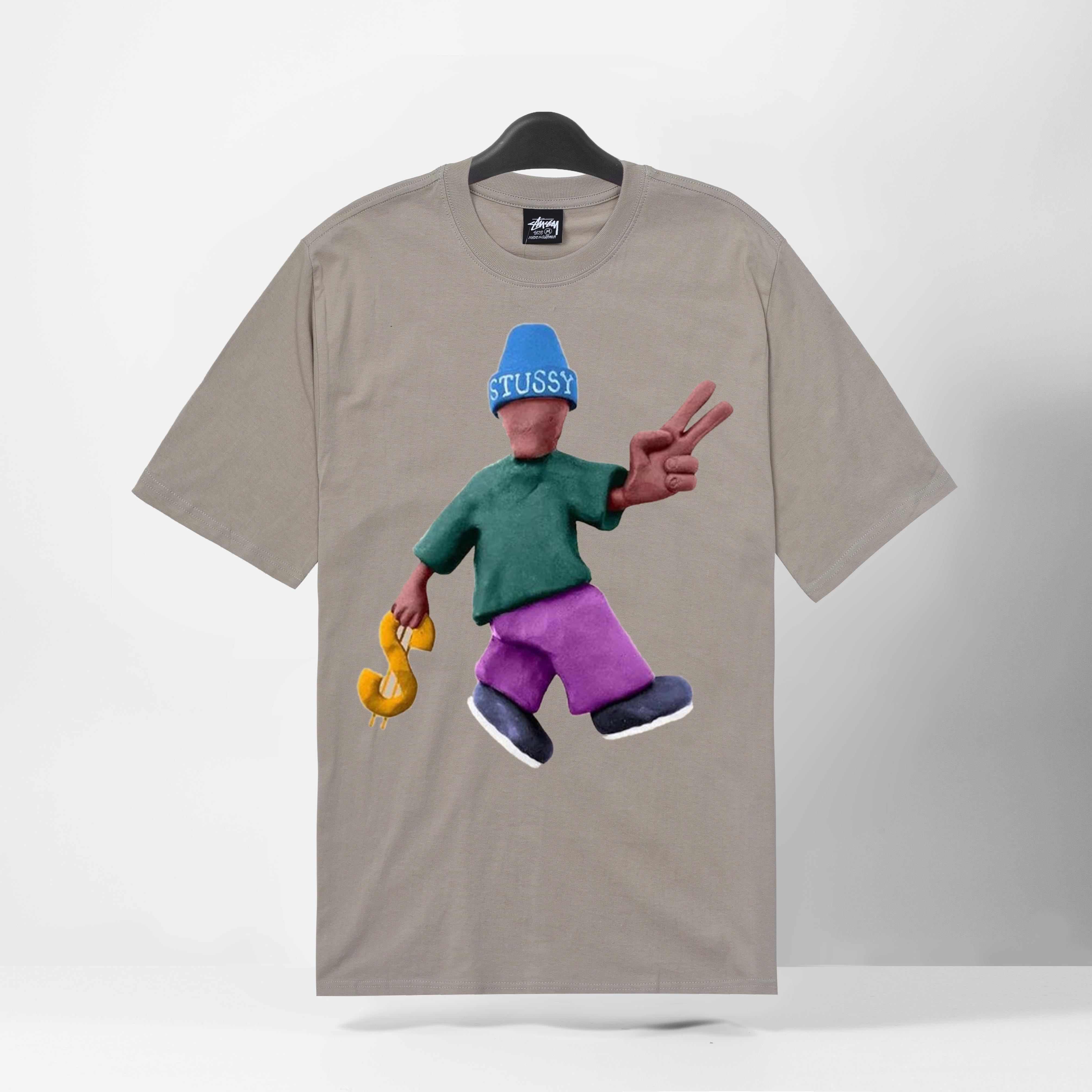 STUSSY PEACE & PROSPERITY TSHIRT - KHAKI