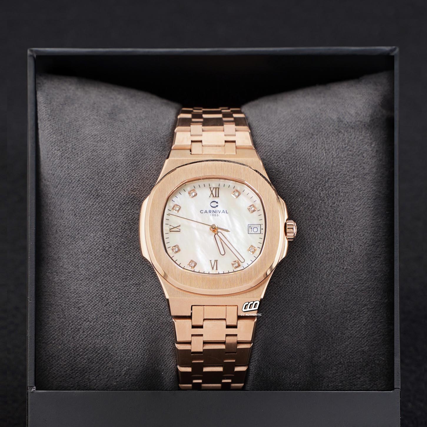 ĐỒNG HỒ NỮ CARNIVAL 8160L VH TK QUAZT 34MM