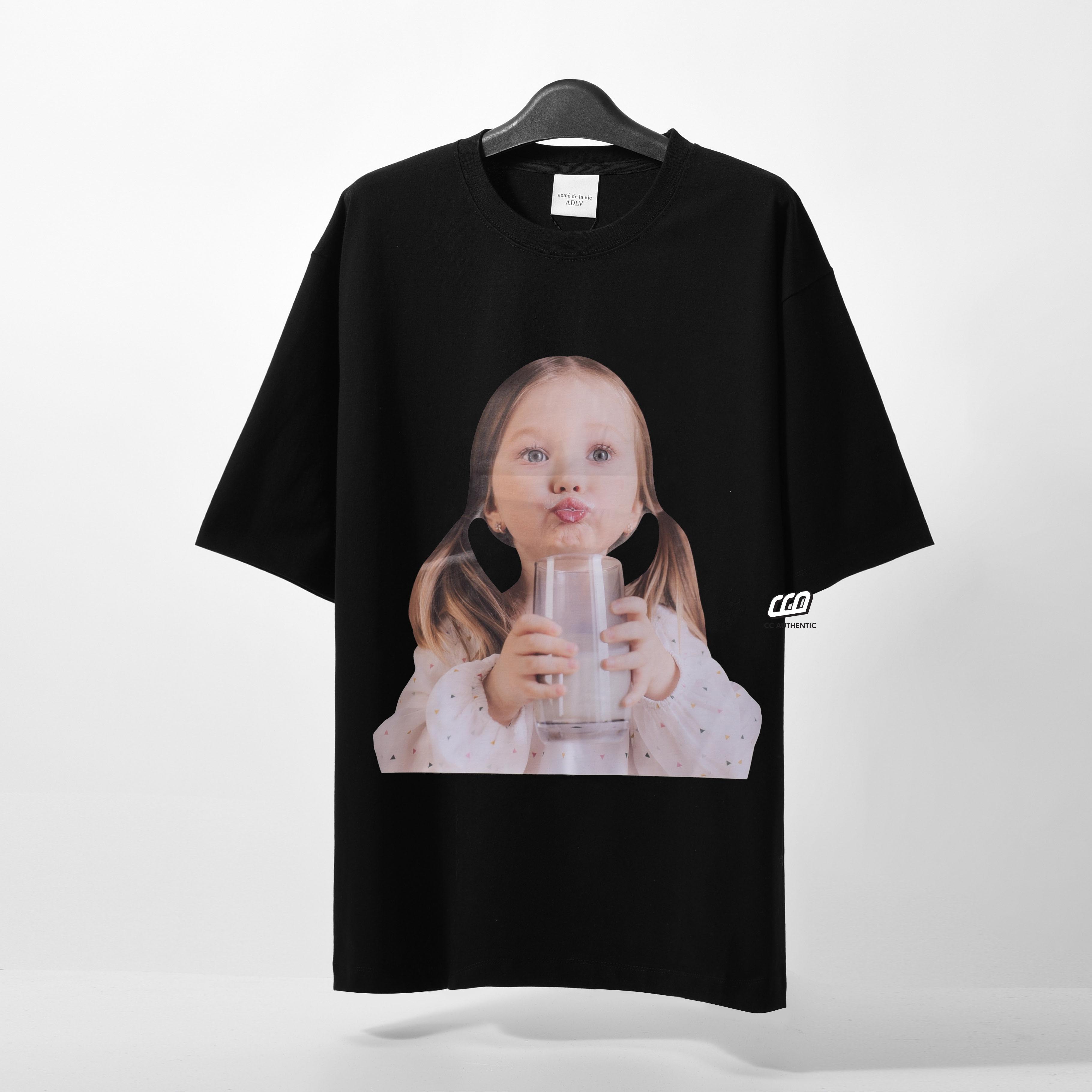 ADLV MILK GIRL T-SHIRT - BLACK