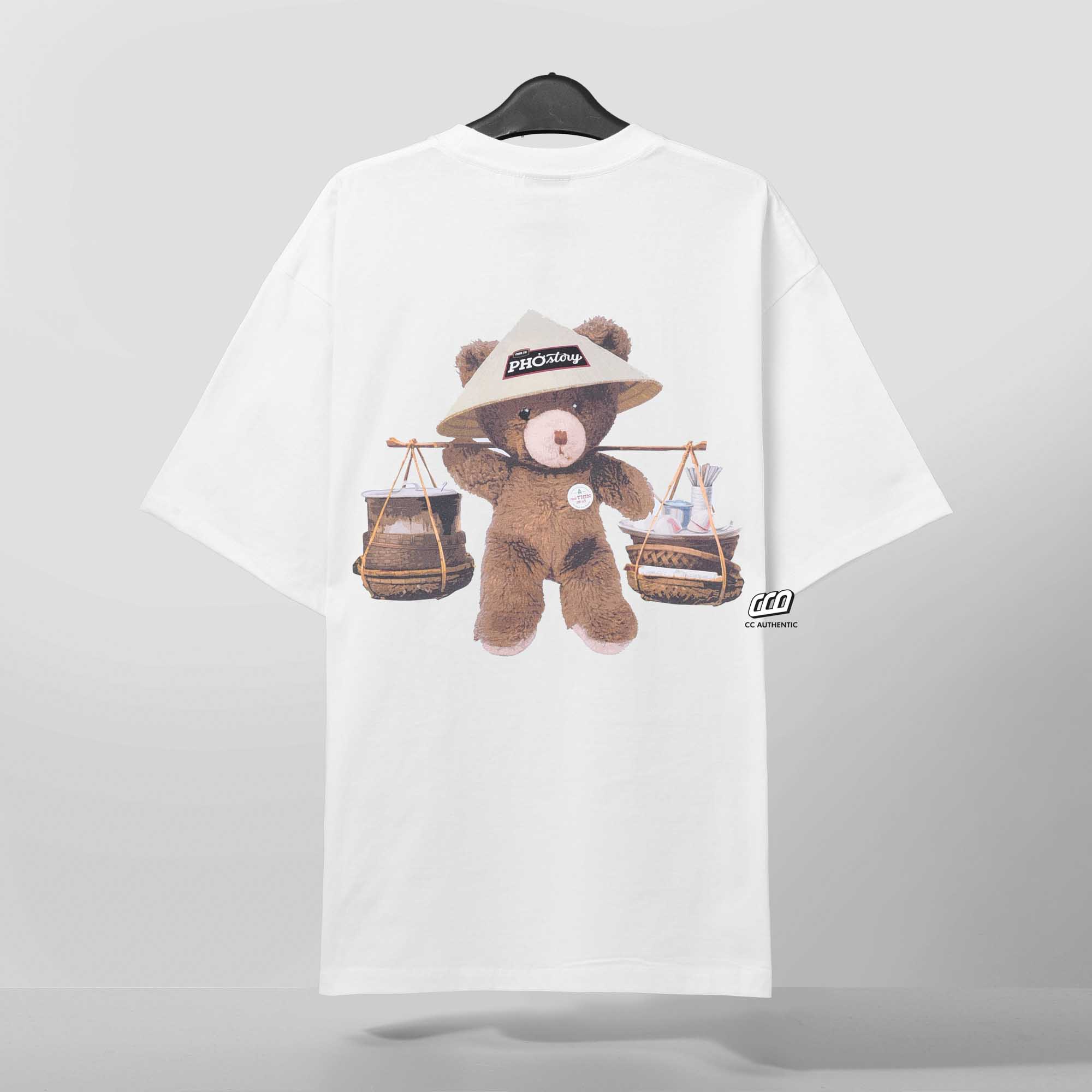 ADLV x PHO STORY BASKET BEAR T-SHIRT - WHITE