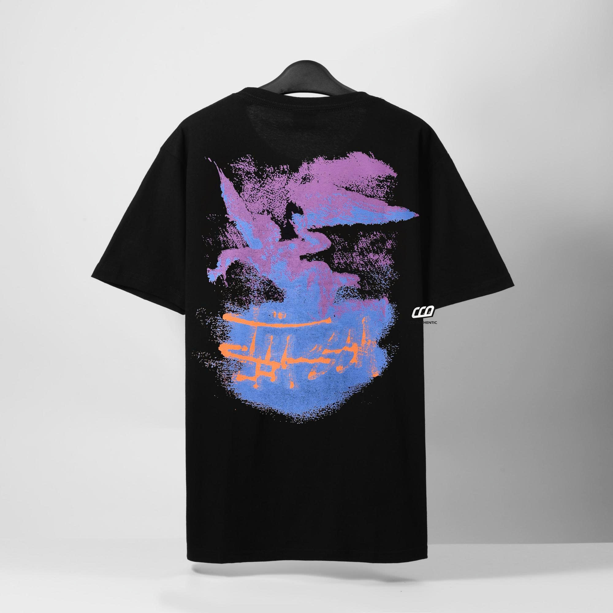 STUSSY FALLEN ANGEL DYED T-SHIRT - BLACK