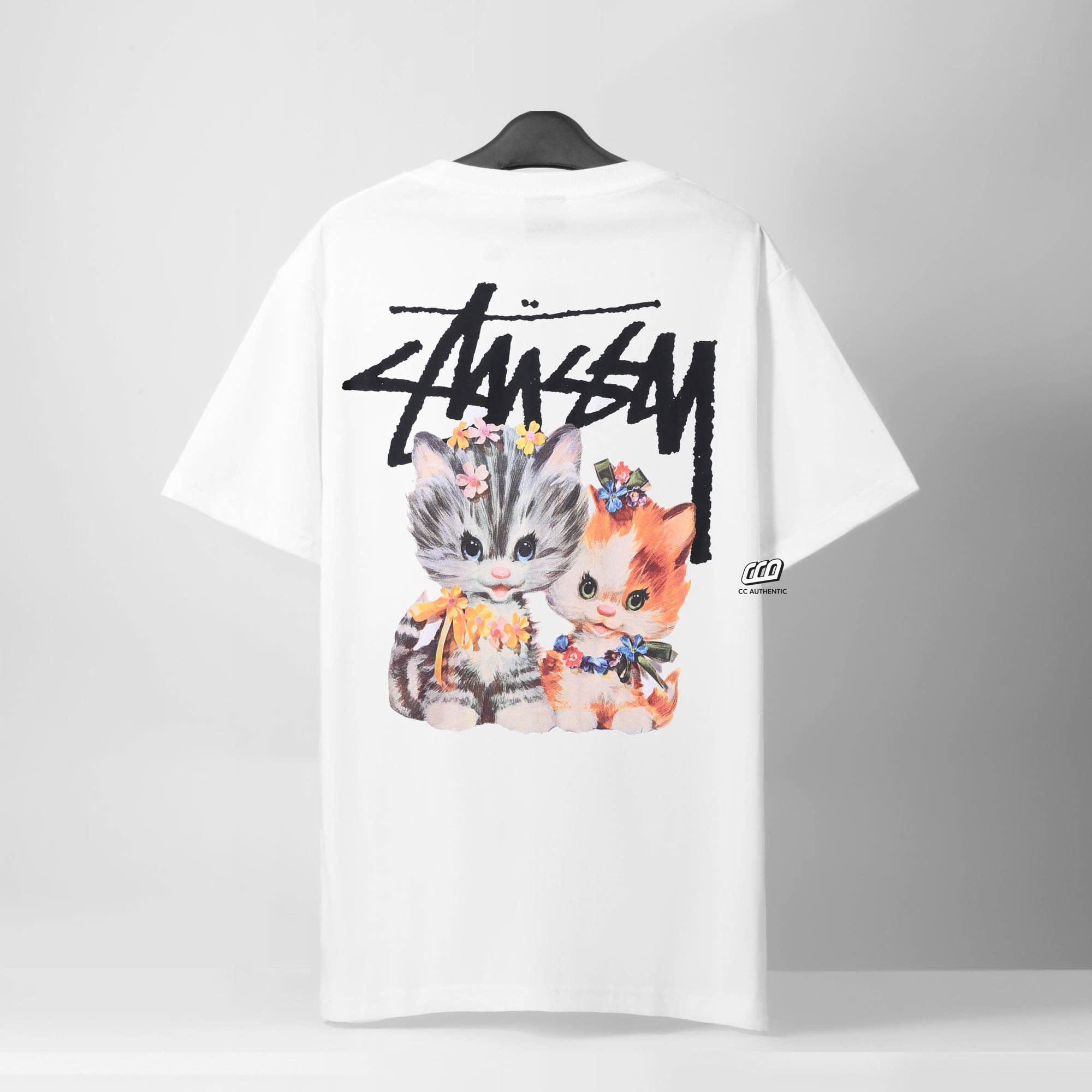 STUSSY KITTENS T-SHIRT - WHITE