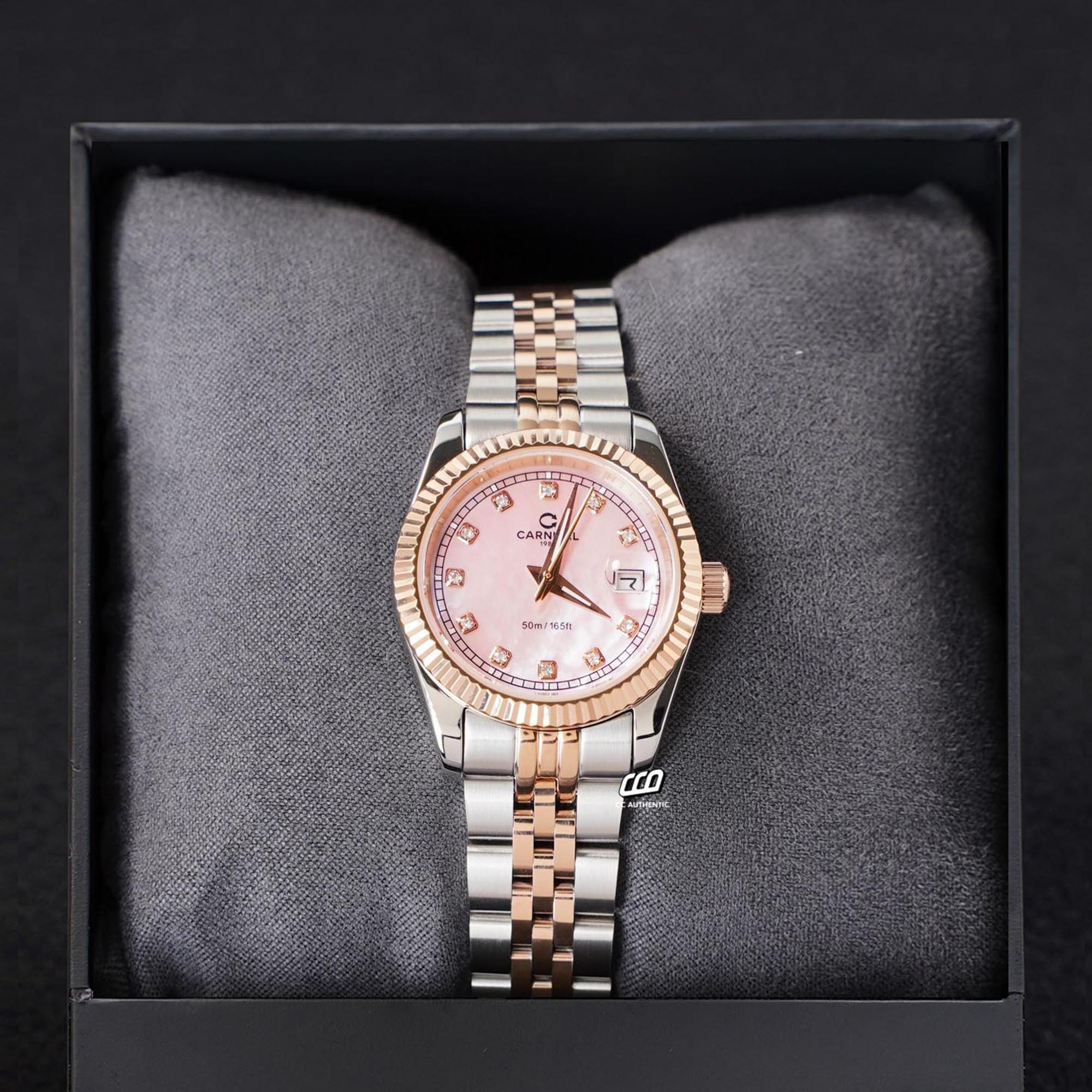 ĐỒNG HỒ NỮ CARNIVAL 8131L CH HK QUAZT 32MM